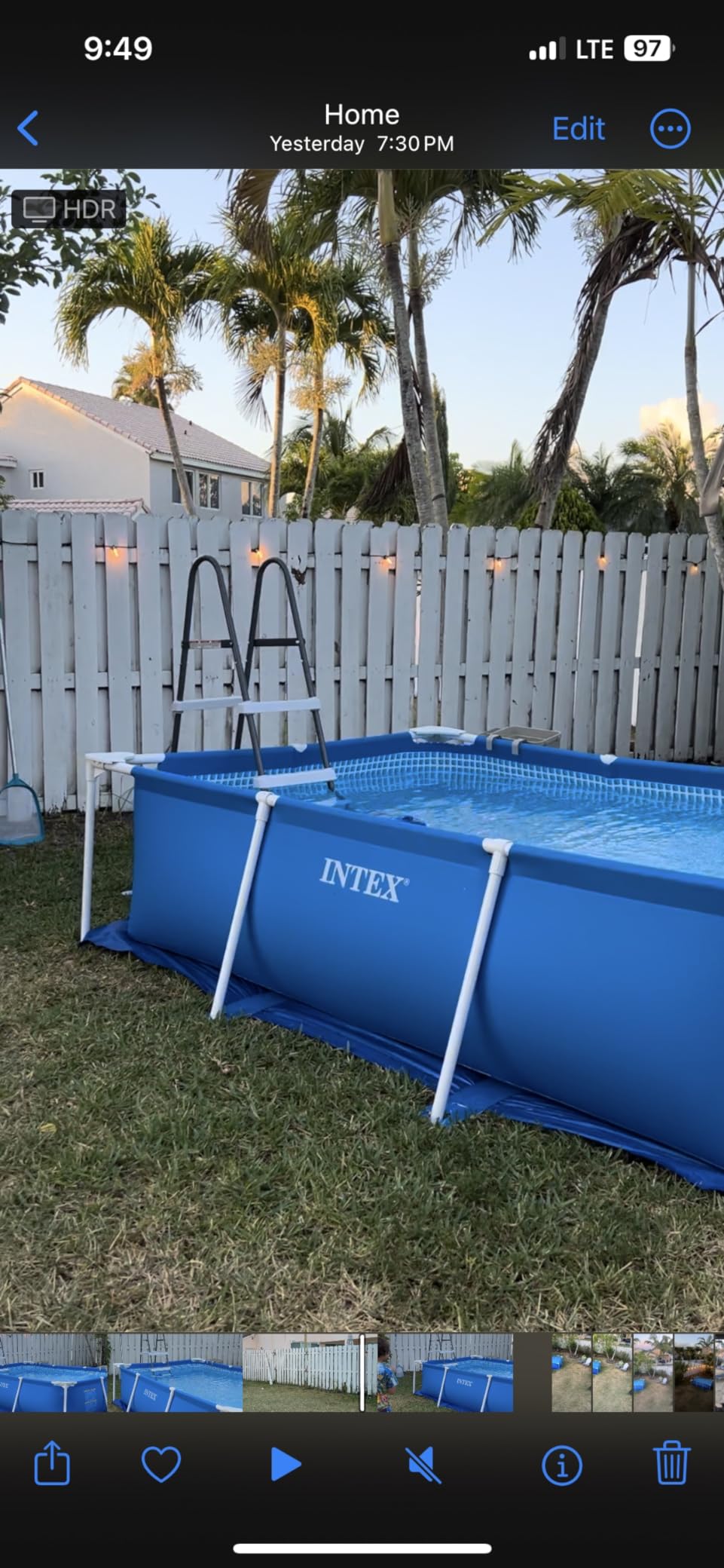 INTEX Steel Frame Pool Ladder for 42in Depth Above Ground Swimming Pools | 28065E - Weather-Resistant Step Ladder customer photo 1
