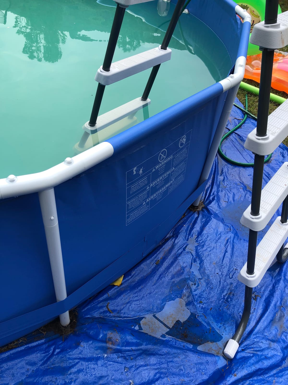 Intex Steel Frame Above Ground Swimming Pool Entry/Exit Ladder for 48