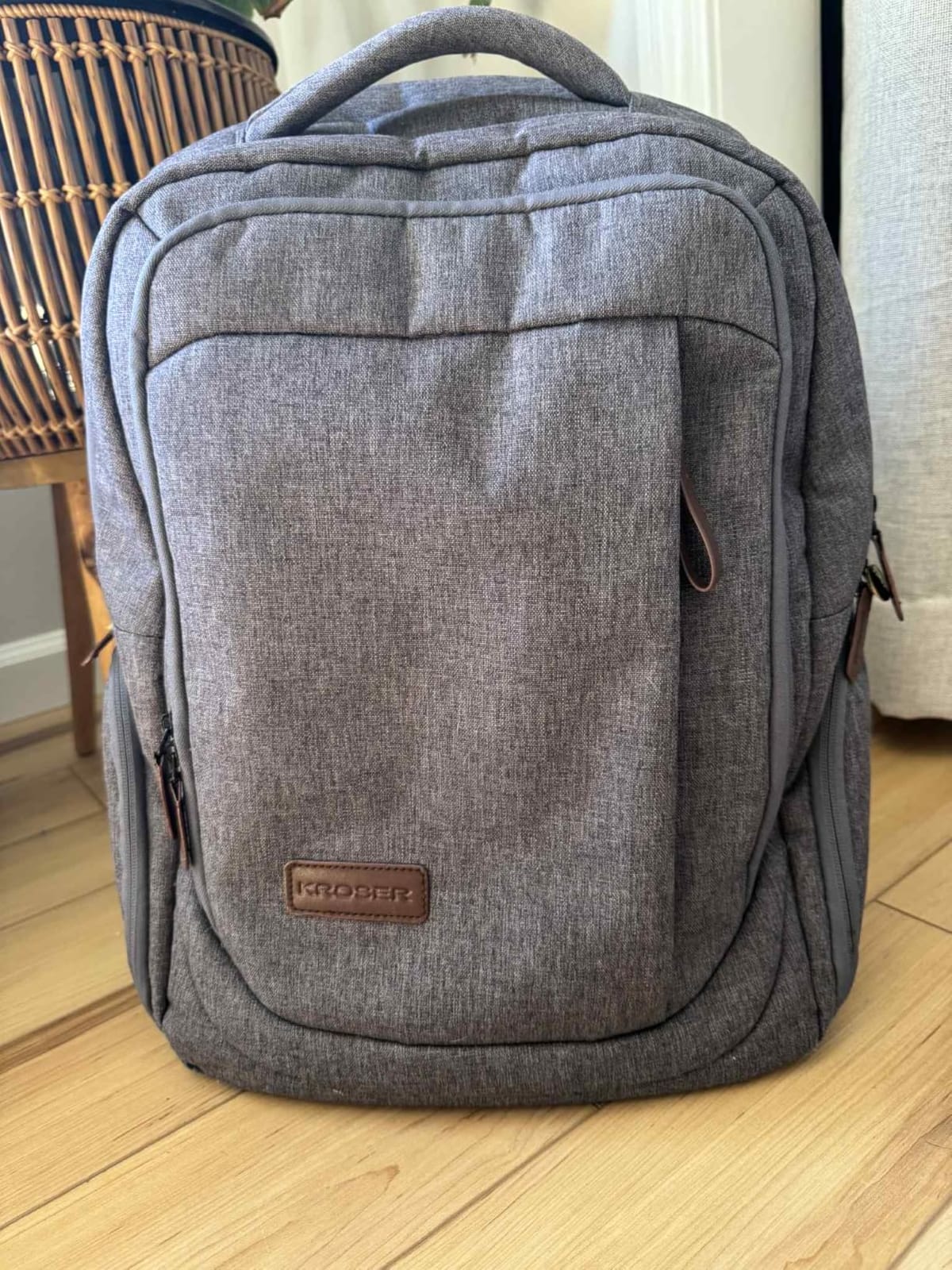 KROSER Laptop Backpack Computer Backpack 17.3 Inch for Men-Charcoal Black customer photo 1