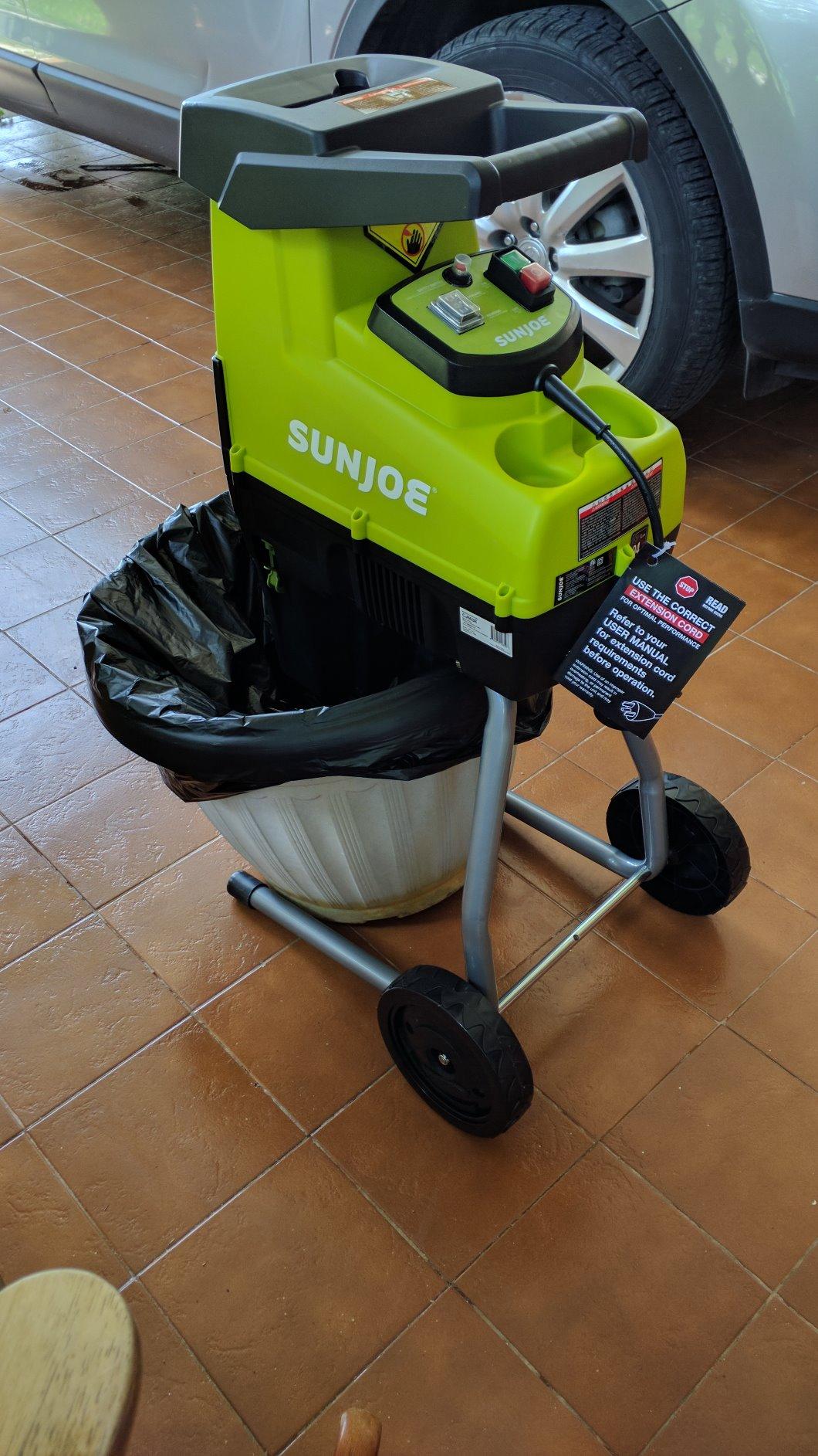 Sun Joe Wood Chipper Shredder and Waste Shredding Machine, CJ603E | with Collection Bag, 1.7-Inch Cutting Diameter, 15-Amp Motor - Portable Electric Equipment, Lawn Care customer photo 1