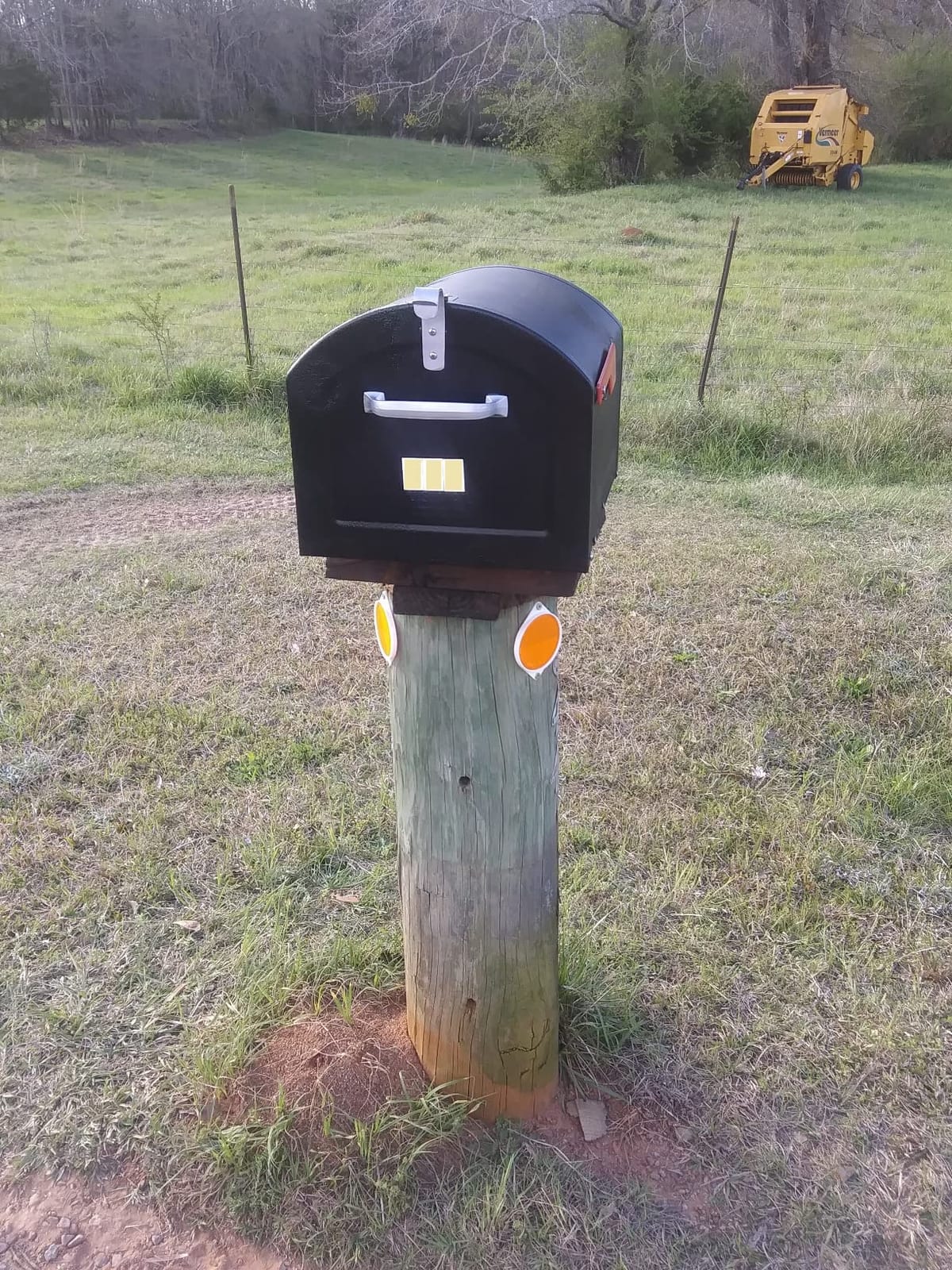 Architectural Mailboxes 950020B-10 Centennial Postmount Mailbox, XL, Black | Galvanized steel build for outside with rust-resistant powder-coat finish and a magnetic door closure. USPS approved. customer photo 2