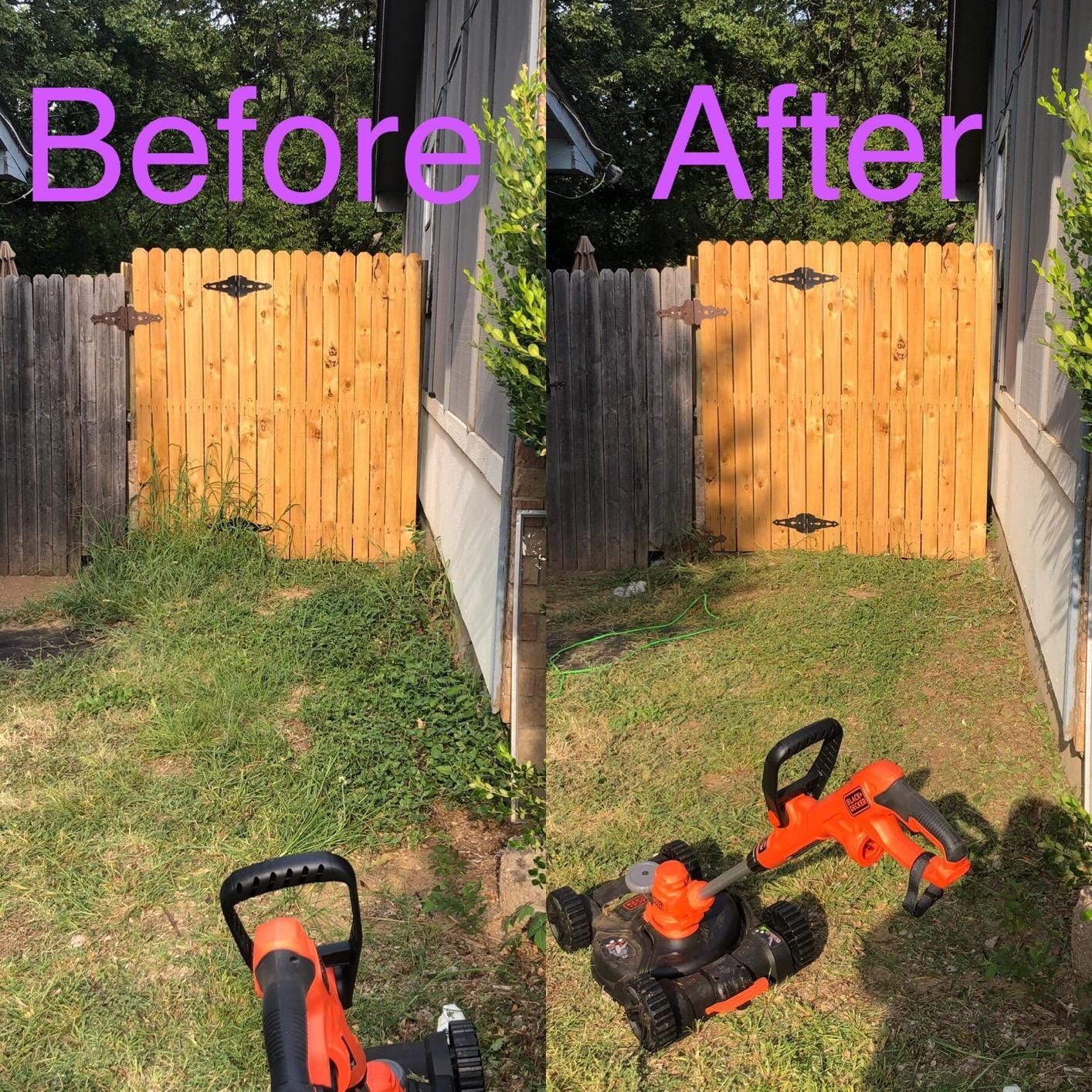 BLACK+DECKER Electric Lawn Mower, Weed Eater and Edger 3-in-1 Combo, Corded 12-Inch 6.5 Amp Electric Weed Wacker and Compact Push Mower (BESTA512CM) customer photo 1