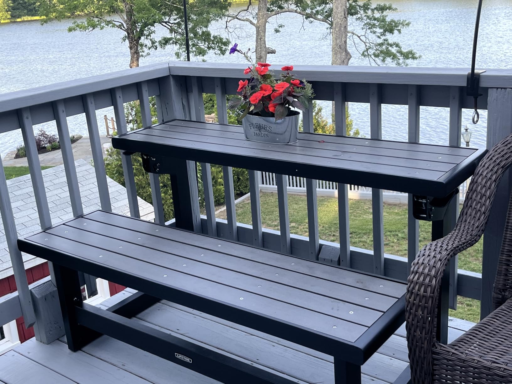 LIFETIME 60253 Outdoor Convertible Bench, 55 Inch, Harbor Gray customer photo 2