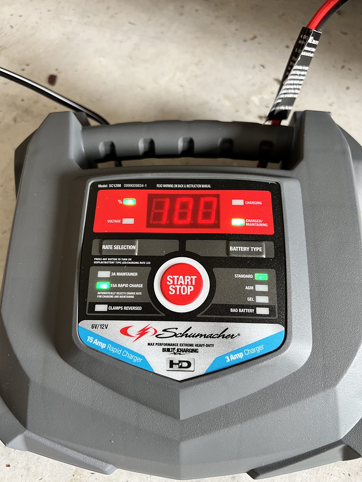 Schumacher Electric Car Battery Charger 12V/6V - Trickle Charger, Maintainer for Automobile & Marine Batteries (AGM/Gel/Deep Cycle) - SC1280 | 3A Trickle Charge, Restores Batteries, Fully Automatic & Microprocessor Controlled customer photo 1