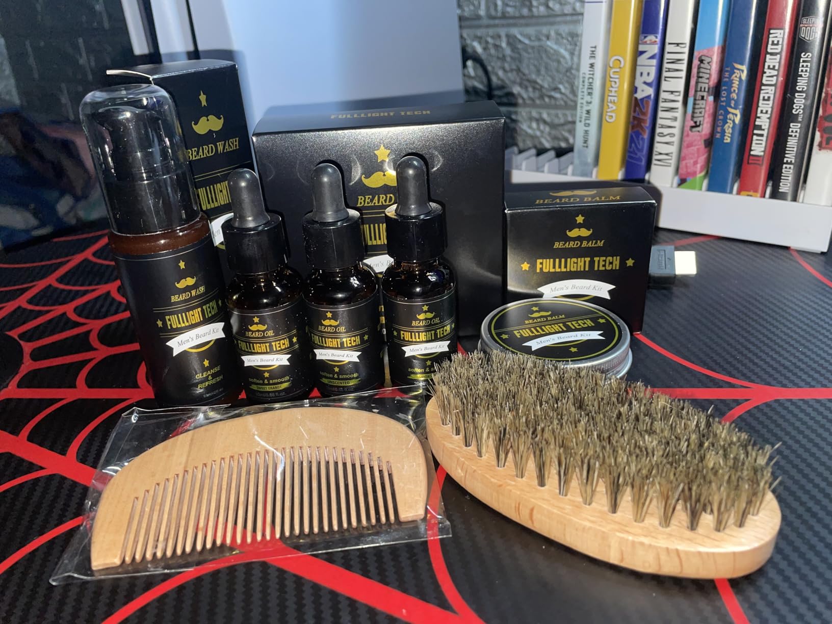 Beard Kit Gifts for Men, 3 Natural Beard Oil, Gently Soothes Itch & Dryness | Complete Beard Care & Grooming Kit with Wash, Balm, Oil,Brush,Comb,Scissors,Gift for Men, Dad,Husband on Birthday & Christmas customer photo 2
