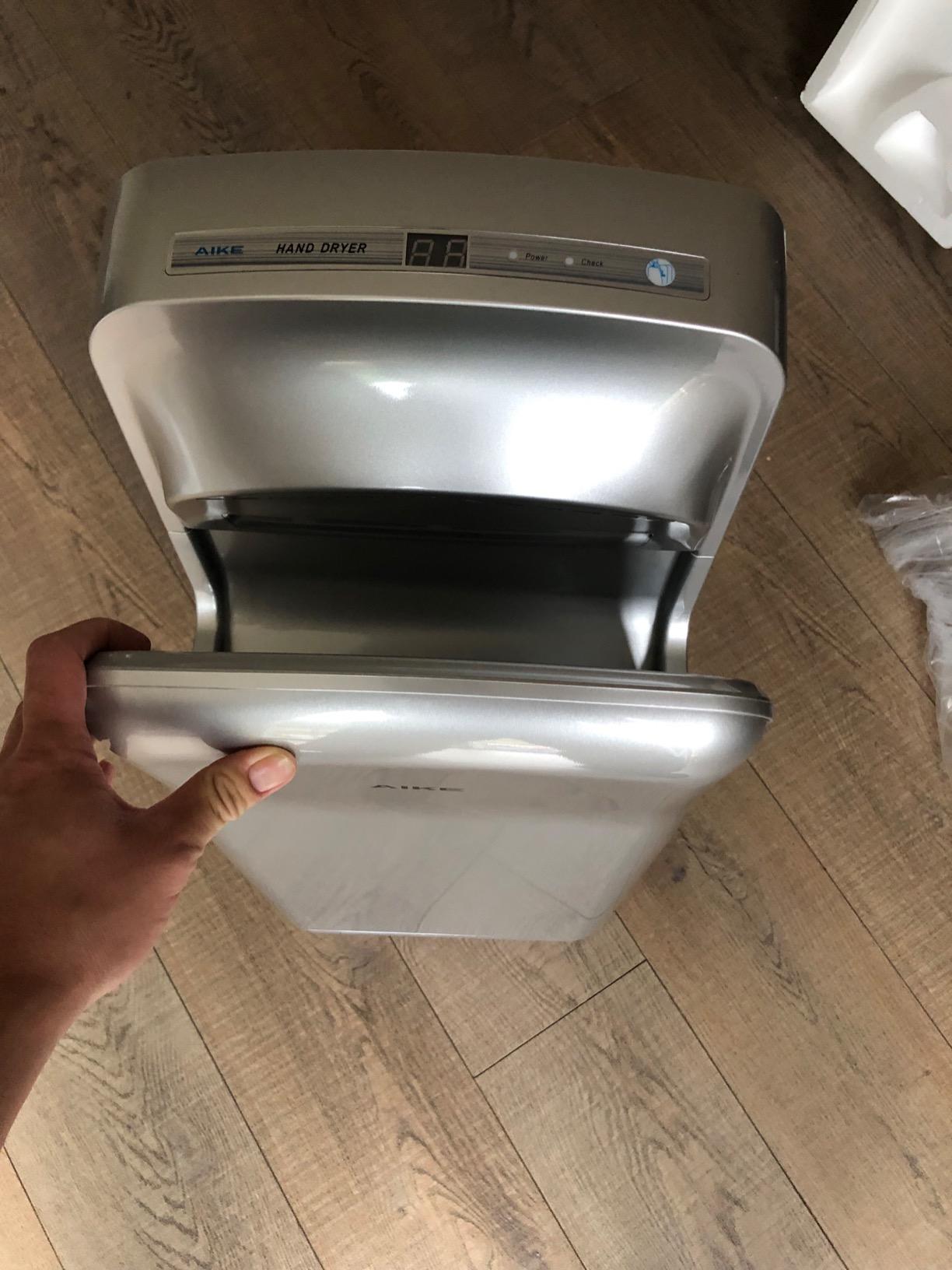 AIKE HEPA Filtered Vertical Hand Dryer Premium, 110-130V Silver Model AK2005H customer photo 2