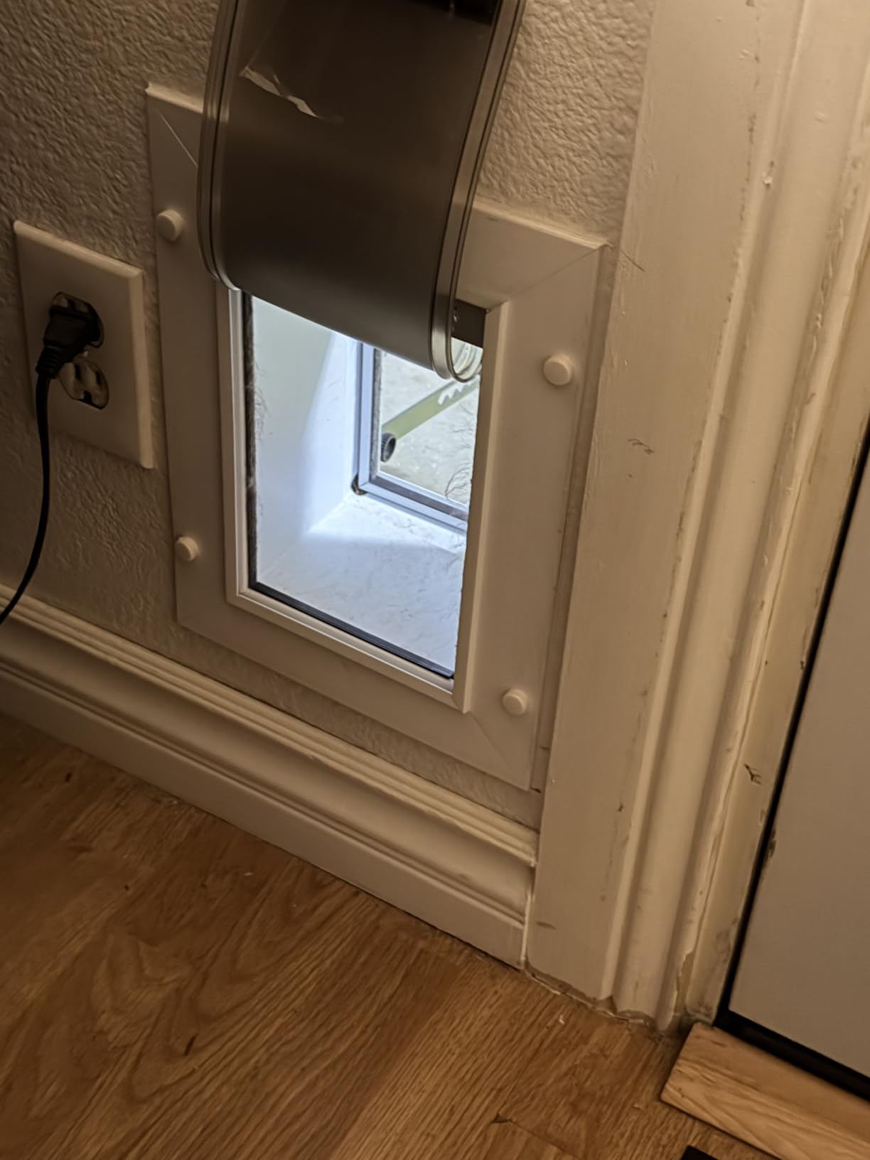 PetSafe Wall Entry Pet Door, Telescoping, Dogs up to 100 lb, Large | Insulates Better Than Metal, Interior & Exterior Install, Weatherproof Double-Flap, DIY Telescoping Tunnel 4.75-7.25 in Walls customer photo 1
