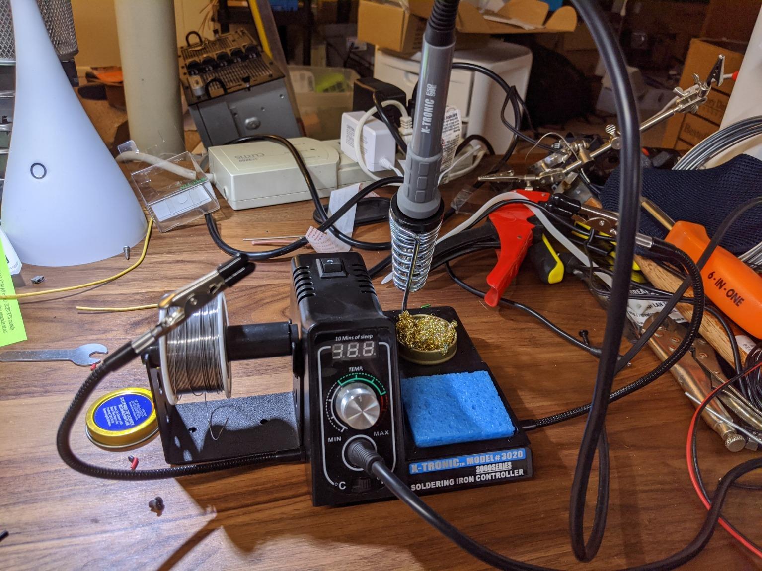 The Original X-Tronic 3020-XTS 75W Soldering Iron Station Kit 2 Helping Hands Silicone Tool Mat 5 Extra Tips 50g Roll of Solder Brass Sponge Cleaning Flux C/F Conversion Auto Sleep customer photo 1