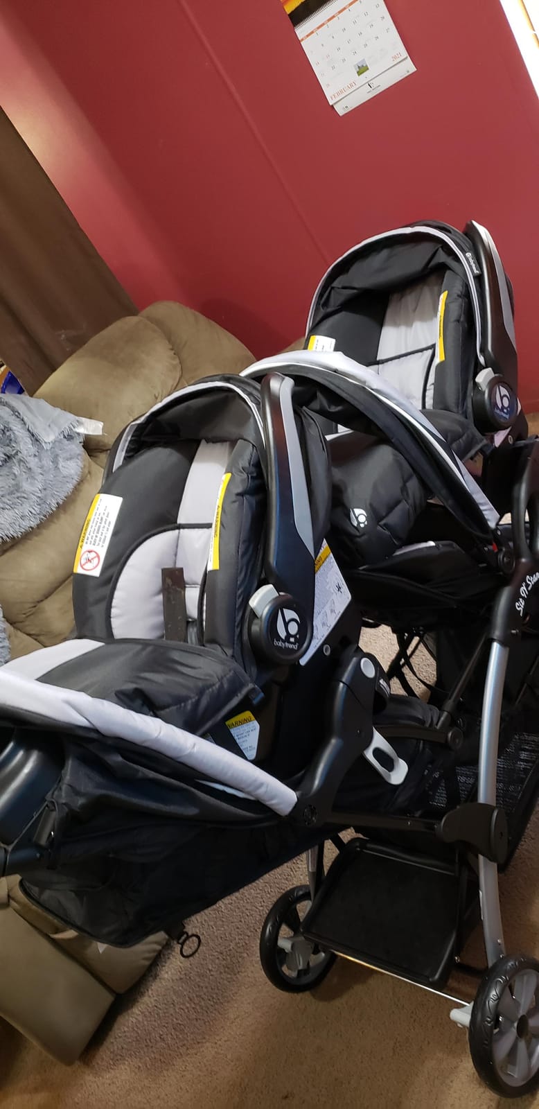 Baby Trend Infant/Toddler Double Stroller & 2 Car Seats, 3 Pc Set, Stormy | Portable and Lightweight Stroller Duo and Car Seat Travel System Tandem customer photo 2