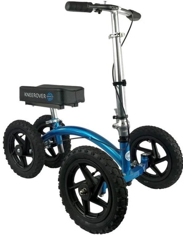 KneeRover Quad All Terrain Knee Scooter for Adults, Metallic Blue | Four Pneumatic Wheels, Heavy Duty Knee Walker For Foot Surgery, Broken Ankle Foot Injuries Recovery, Knee Crutch Alternative customer photo 1
