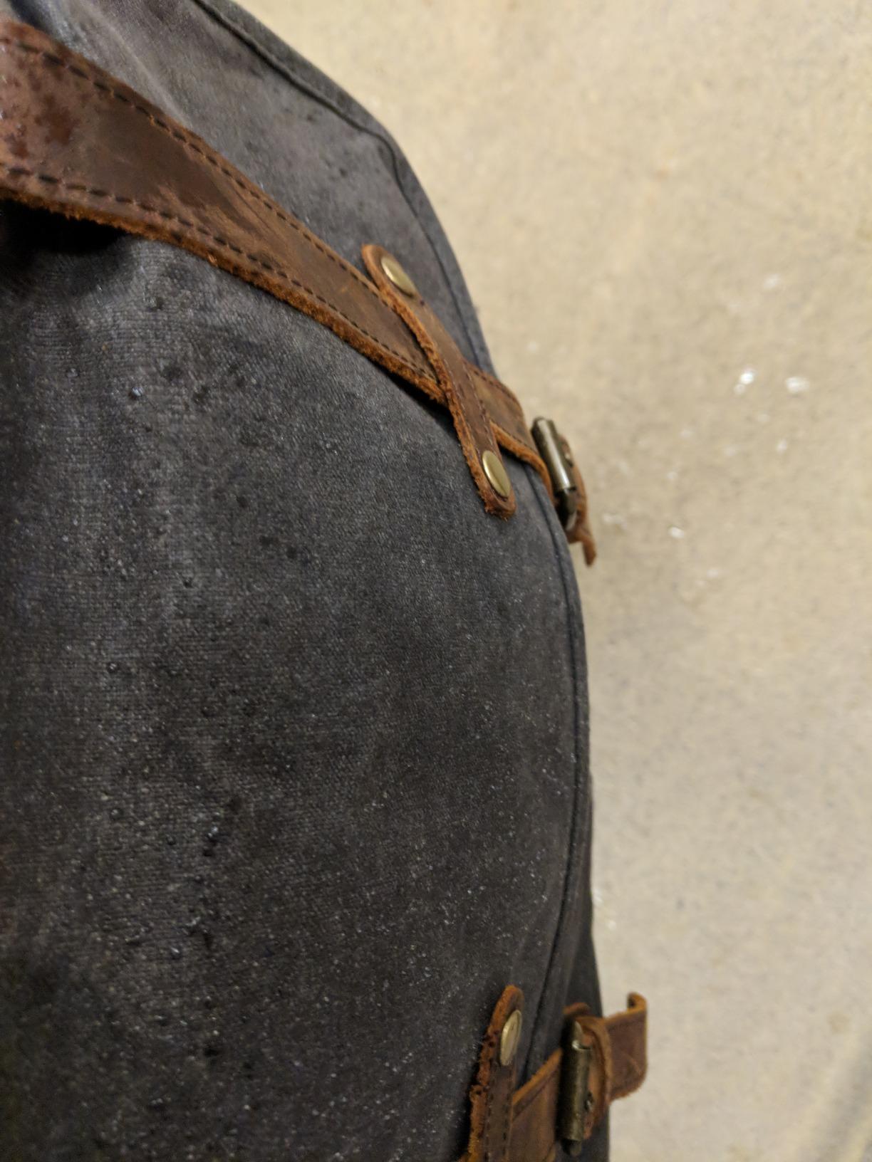 NEWHEY Mens Messenger Bag 15.6 Inch Business Office Work Briefcase Brown | Waterproof, Vintage Genuine Leather, Waxed Canvas, Large Satchel Shoulder Bag, Rugged Leather Computer Laptop Bag customer photo 2