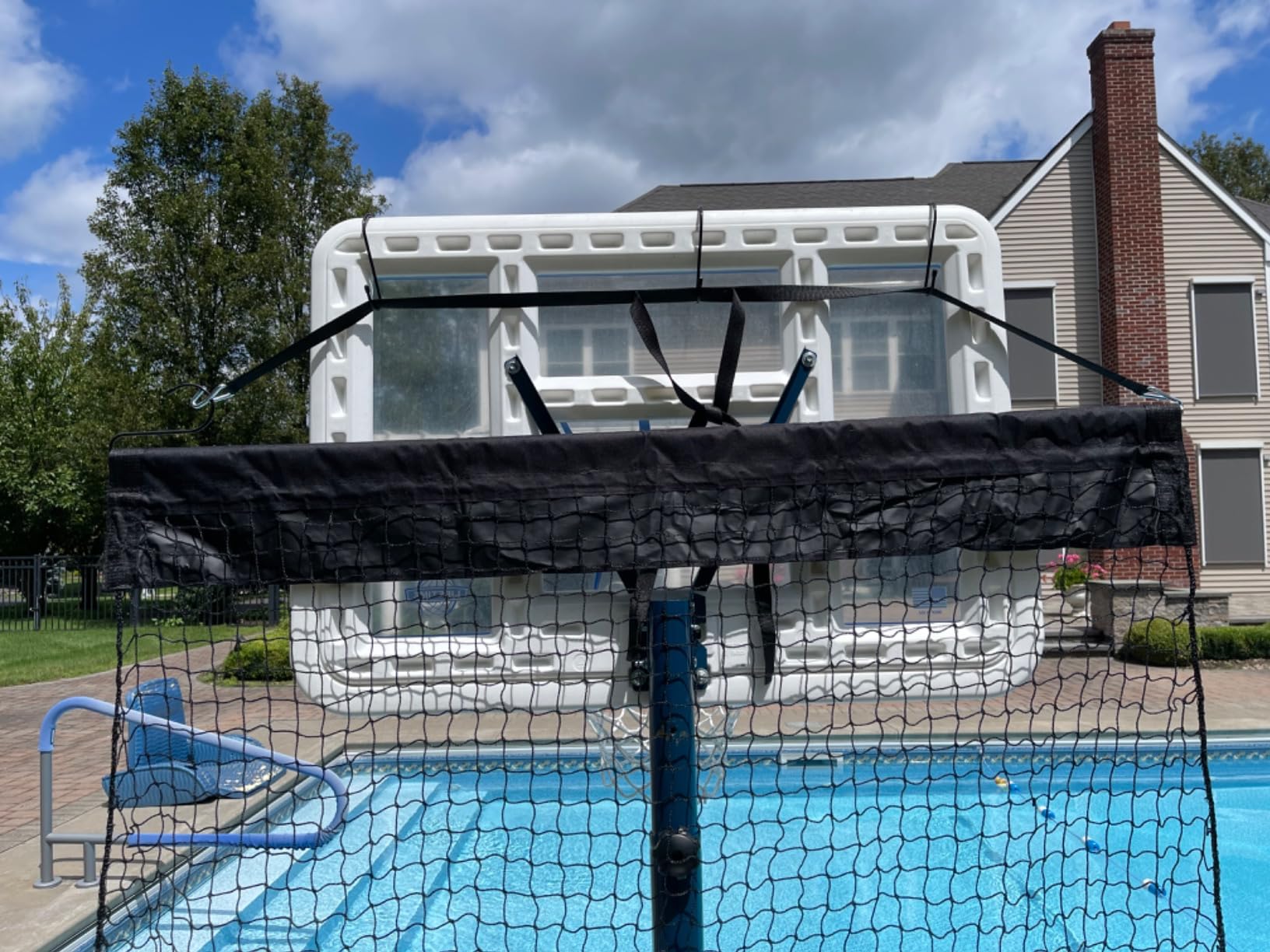Hathaway Rebounder Basketball Return System for Shooting Practice - Heavy-Duty Polyester Net, Fade-Resistant Outdoor Design, Refillable Anchor Weights for 48-60 Inch Basketball Hoop customer photo 1