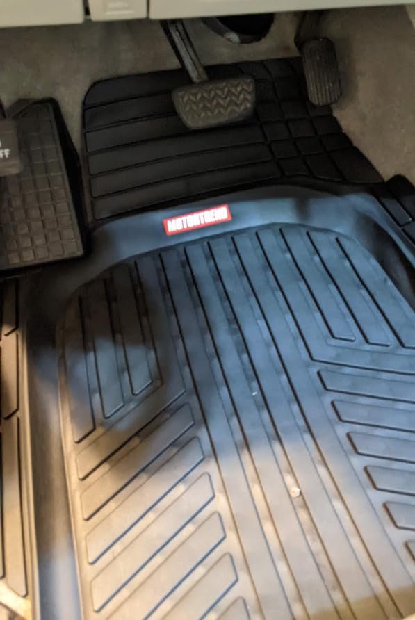Motor Trend FlexToughXL Floor Mats for Cars Full Set, All-Weather Rubber Automotive Floor Mats, Waterproof Heavy Duty Car Mats, Flexible Floor Liners for Car Truck Van SUV, Car Floor Mats (Black) customer photo 1