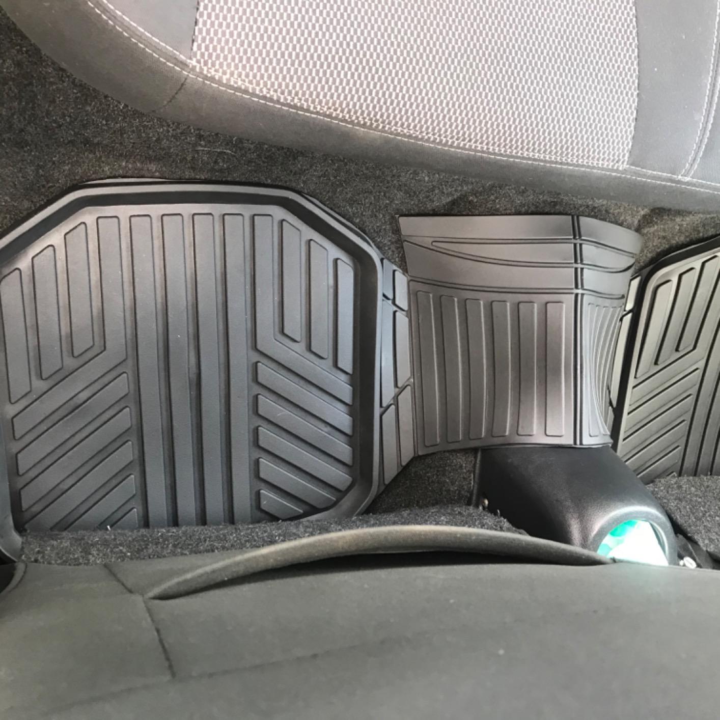 Motor Trend FlexToughXL Floor Mats for Cars Full Set, All-Weather Rubber Automotive Floor Mats, Waterproof Heavy Duty Car Mats, Flexible Floor Liners for Car Truck Van SUV, Car Floor Mats (Black) customer photo 2