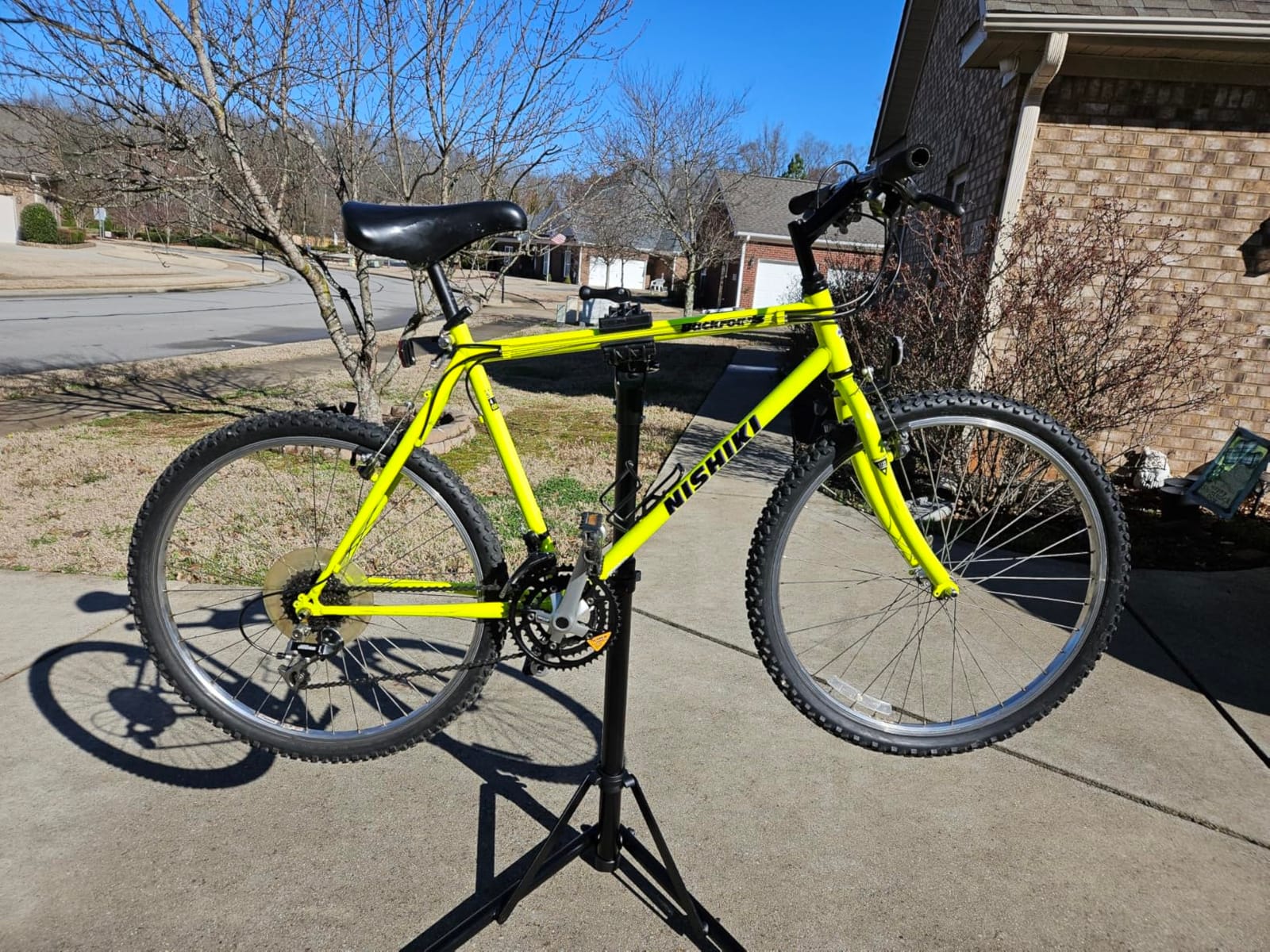 CXWXC Bike Repair Stand - Shop Home Bicycle Mechanic Maintenance Rack | Bike Workstands for Mountain Bike and Road Bike (rs100) (A: Champagne) customer photo 1