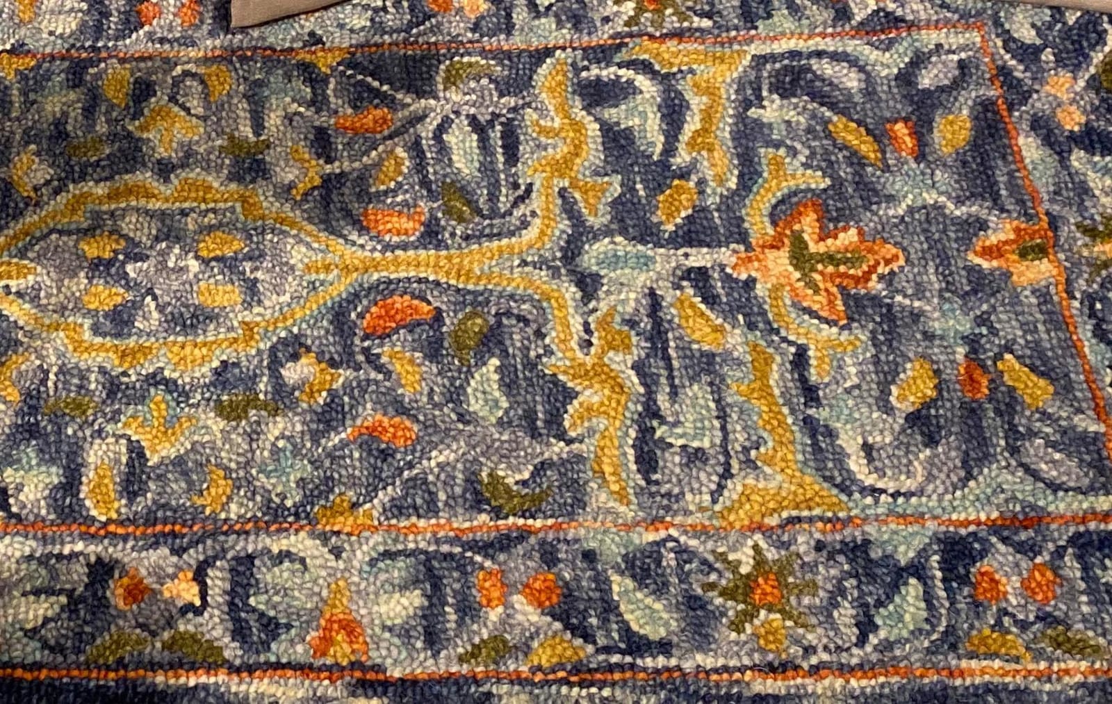 SAFAVIEH Area Rug 8x10 - Aspen Collection - Large - Blue & Rust, Handmade Wool, Boho Braided Tassel Design, Ideal for Living Room, Bedroom, Office, Dining Space (APN116M) customer photo 2