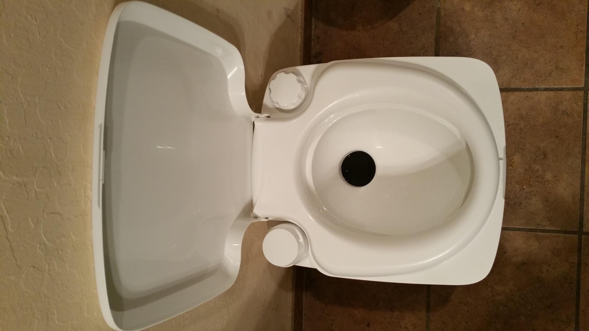 Porta Potti Thetford Porta Potti 365 Portable Toilet (for RV, Marine, Camping, Vans, Trucks, Healthcare) 92820, White customer photo 1