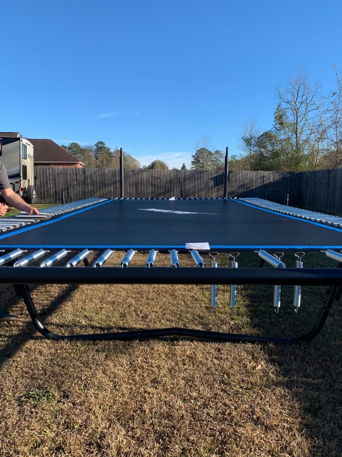 ACON Air 16 HD Rectangular Trampoline 17x9.8 ft, 140 HD Springs, Big rectangle trampoline for outdoor use, 330 lb capacity, enclosure & ladder, heavy duty steel frame, safemat protection customer photo 1