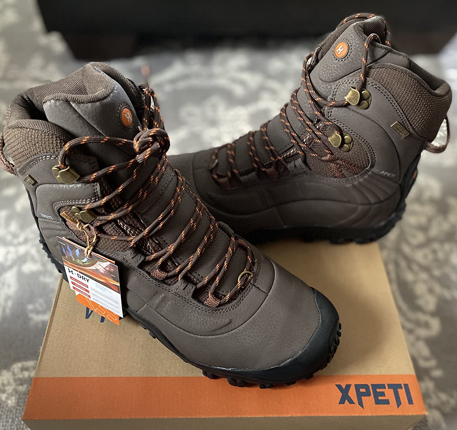 XPETI Men's Thermator Mid-Rise Lightweight Hiking Insulated Non-Slip Outdoor Boots customer photo 2
