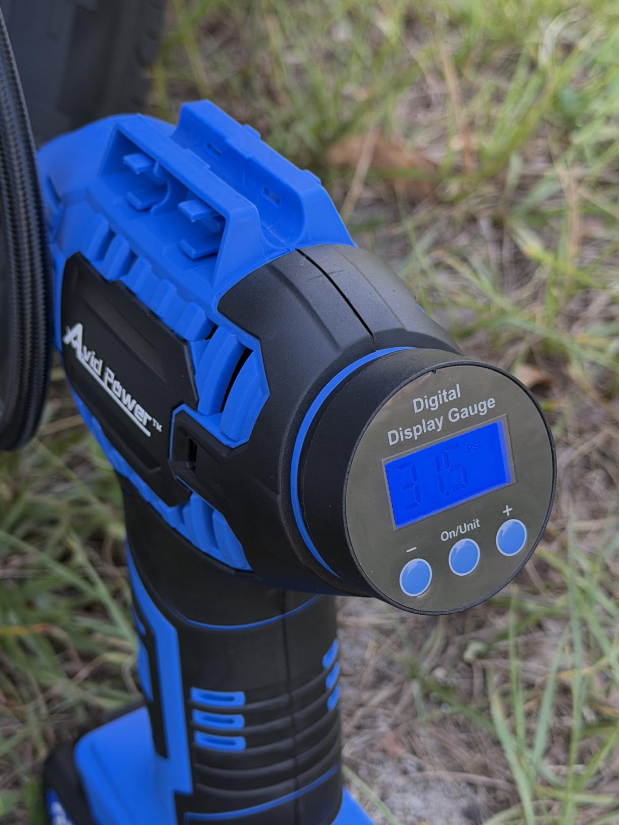 AVID POWER Cordless Tire Inflator Portable Air Compressor 20V Battery Pump | Auto Shut-Off, Rechargeable Battery & 12V DC Adapter, Digital Pressure Gauge, Fast Inflation for Car, Motorcycle, Bike, Ball customer photo 1