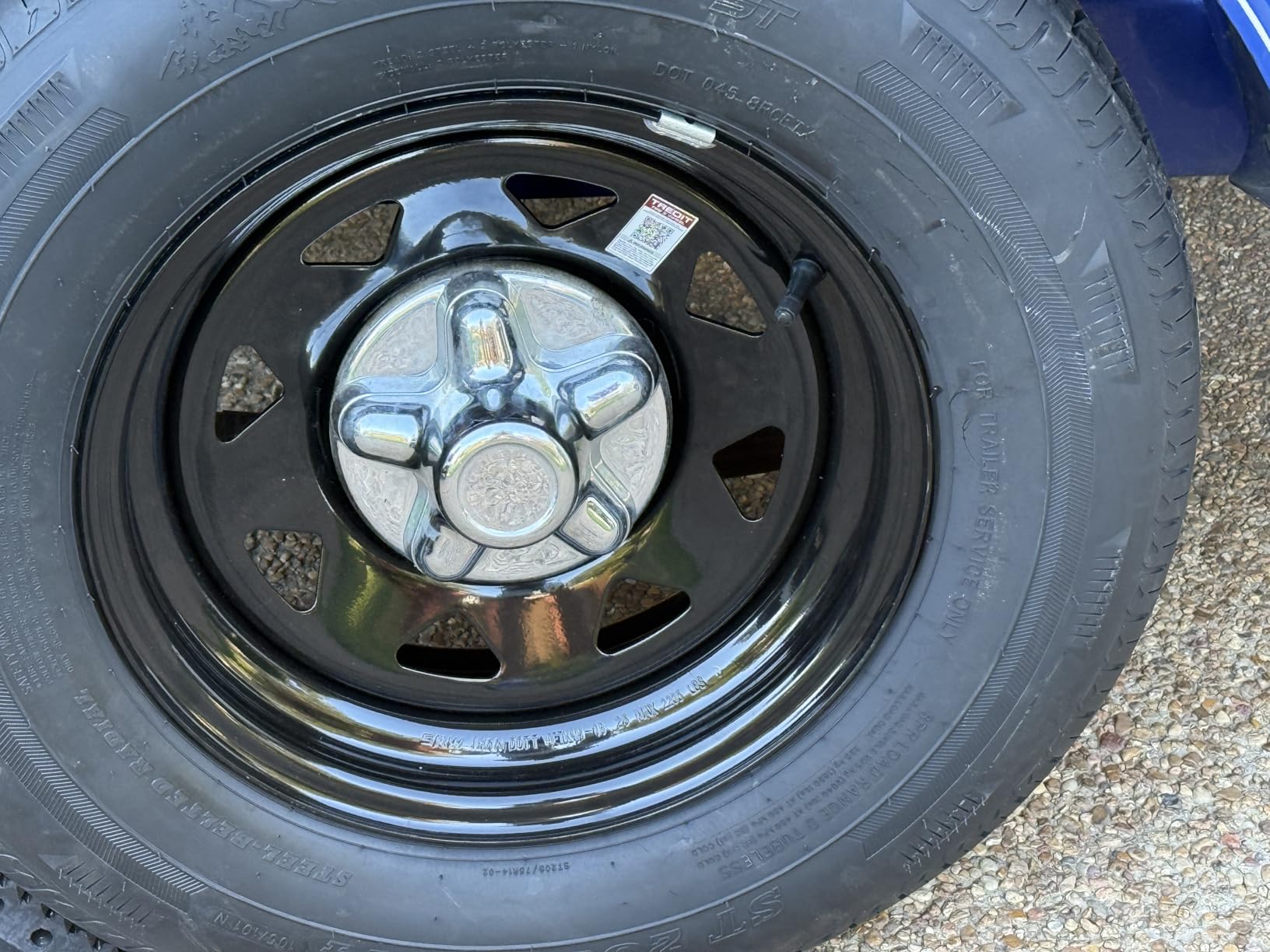 eCustomrim 2-Pack Trailer Radial Tire Rim Assembly ST205/75R14 Black 5 Lug customer photo 1