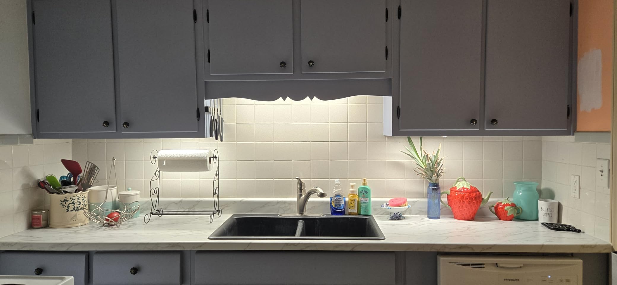 TORCHSTAR 4-Pack 12 Inch 5CCT LED Under Cabinet Lighting Aluminum, White | Linkable, ETL T24, Hardwired & Plug-in, 8W 600LM, CRI90, 120V Dimmable, For Kitchen Counter, 2700K/3000K/3500K/4000K/5000K customer photo 2