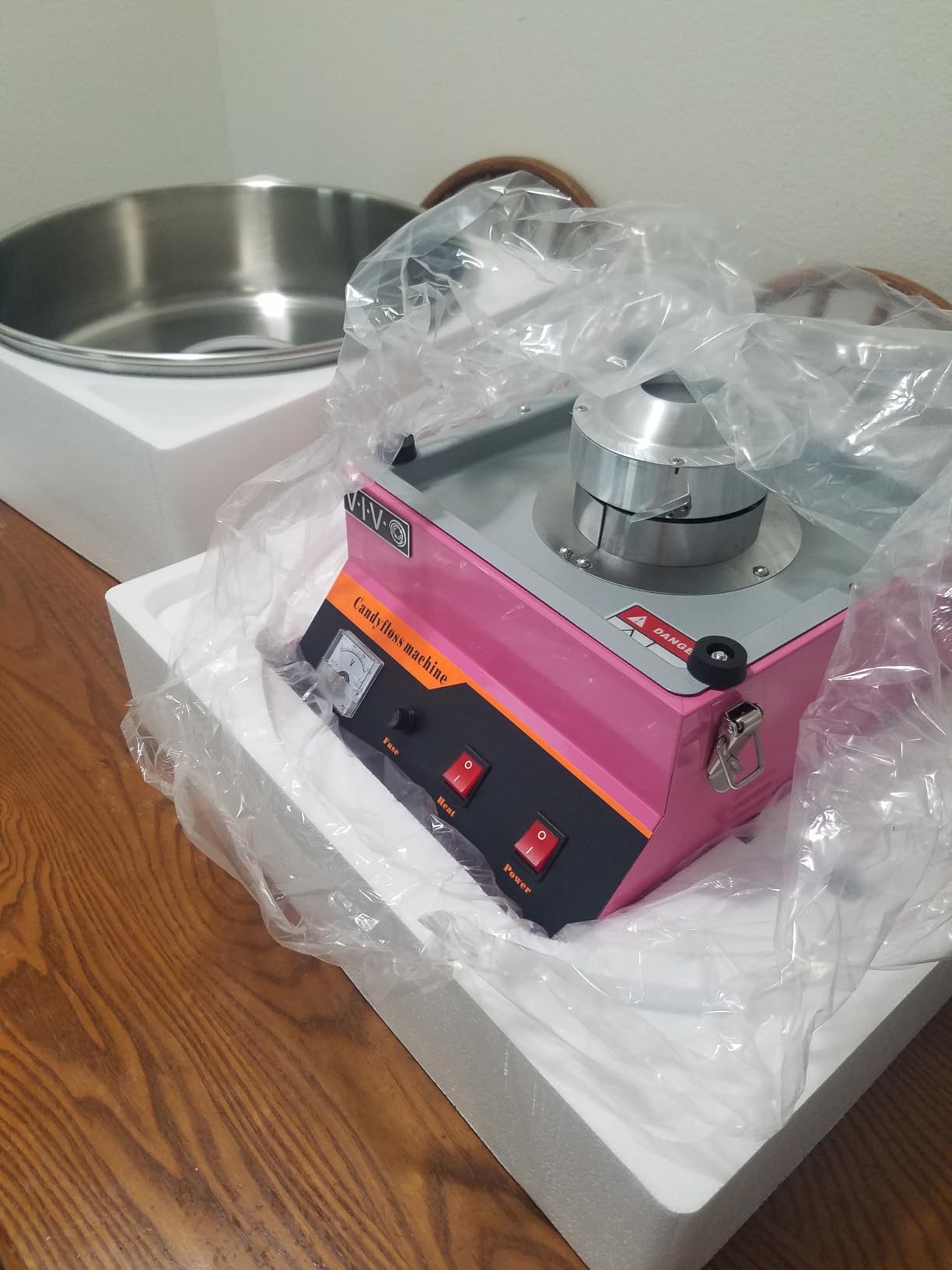 VIVO Blue 1030W Electric Cotton Candy Machine, CANDY-V001B | Commercial Candy Floss Maker, 20 in Stainless Steel Bowl with Sugar Scoop, Easy Home Use customer photo 2