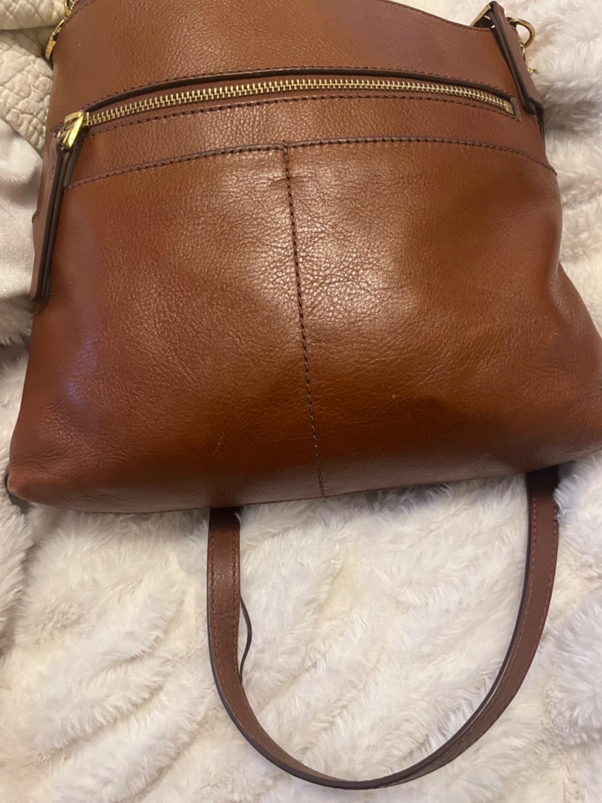 Fossil Women's Harper Leather Small Flap Crossbody Purse Handbag for Women customer photo 1