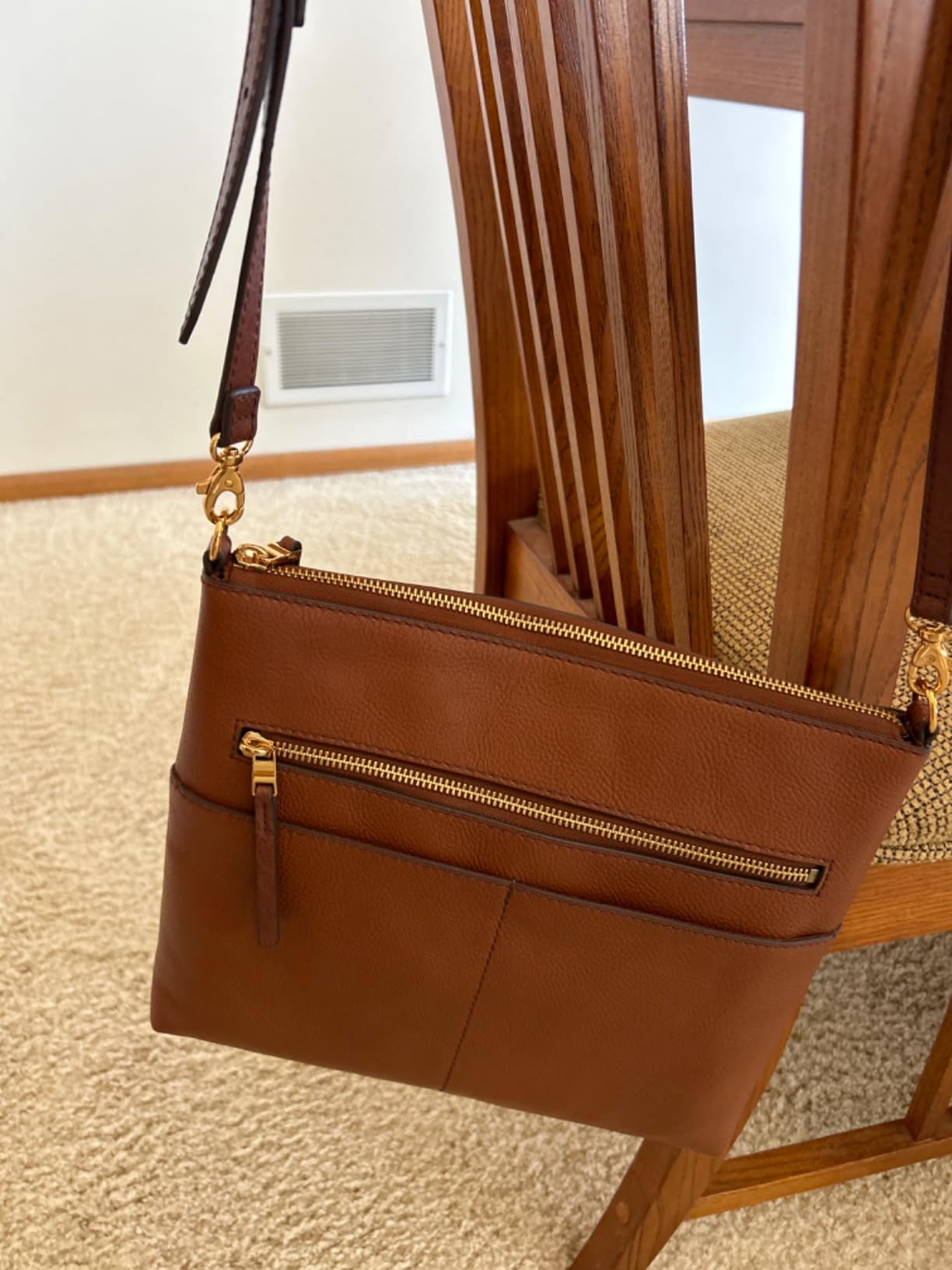 Fossil Women's Harper Leather Small Flap Crossbody Purse Handbag for Women customer photo 2