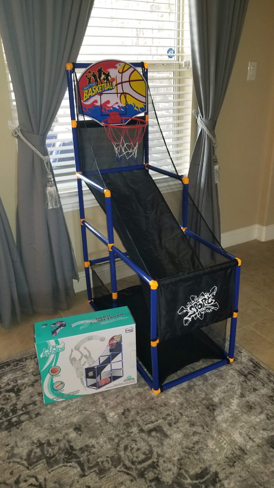 Kiddie Play Arcade Basketball Game Set for Kids 4 Balls and Hoop | Air Pump, Mesh Storage Basket, Indoor & Outdoors Sport Toys customer photo 1