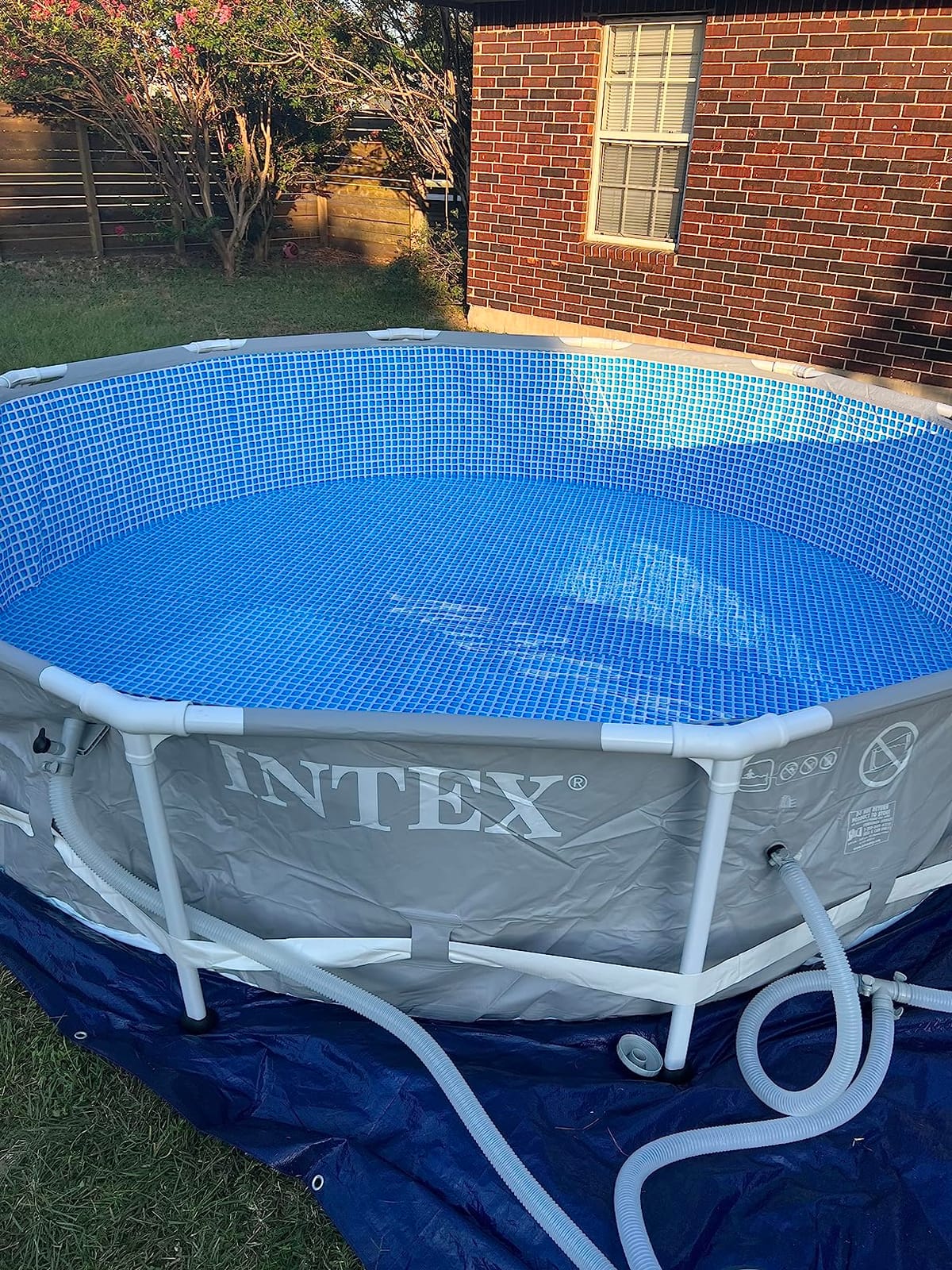 Intex Prism Frame 12ft x 30in Round Above Ground Swimming Pool Set with 530 GPH Cartridge Filter Pump and Type A Filter Cartridge Included customer photo 2
