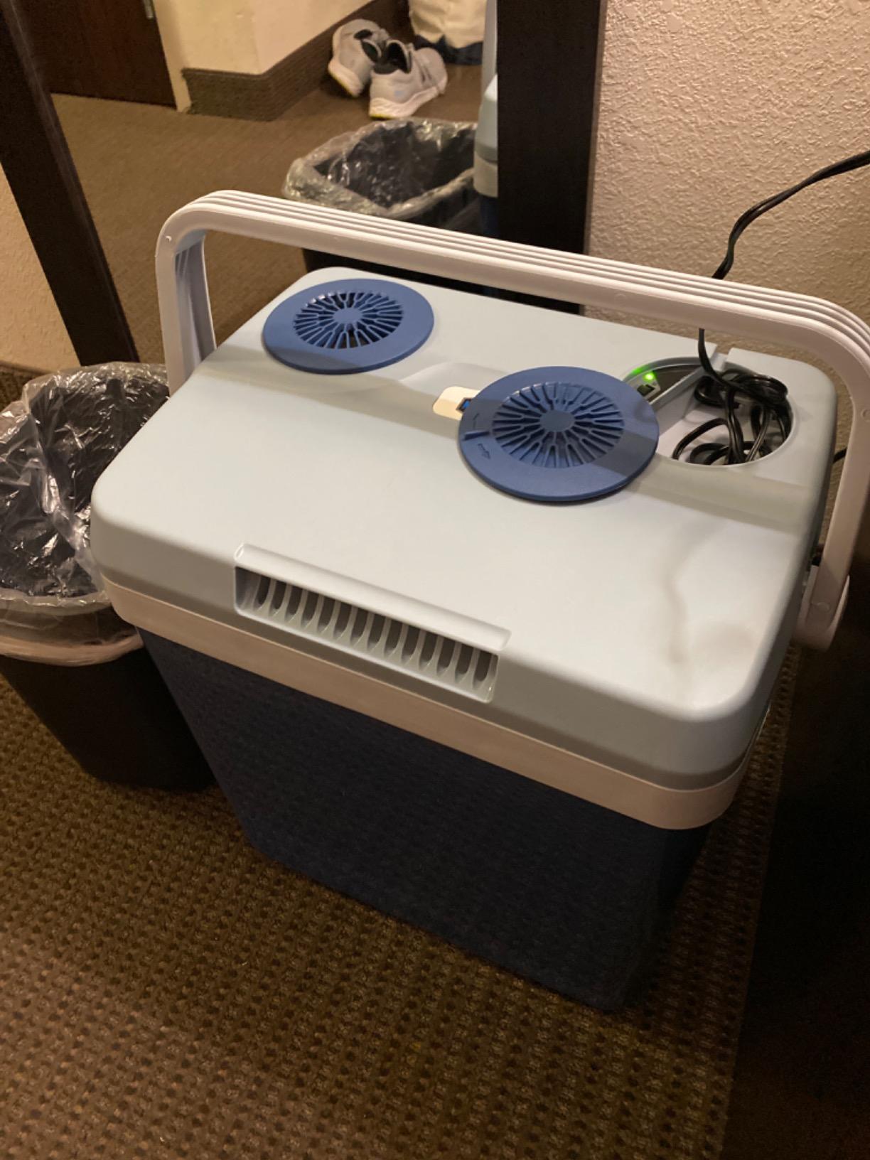 K-Box Electric Cooler and Warmer 34 Qt - Portable Dual-Power 12V Car & 110V Home Unit - Keeps Food & Drinks Hot or Cold - Compact Travel Fridge for Road Trips, Camping, Beach & Tailgating customer photo 1