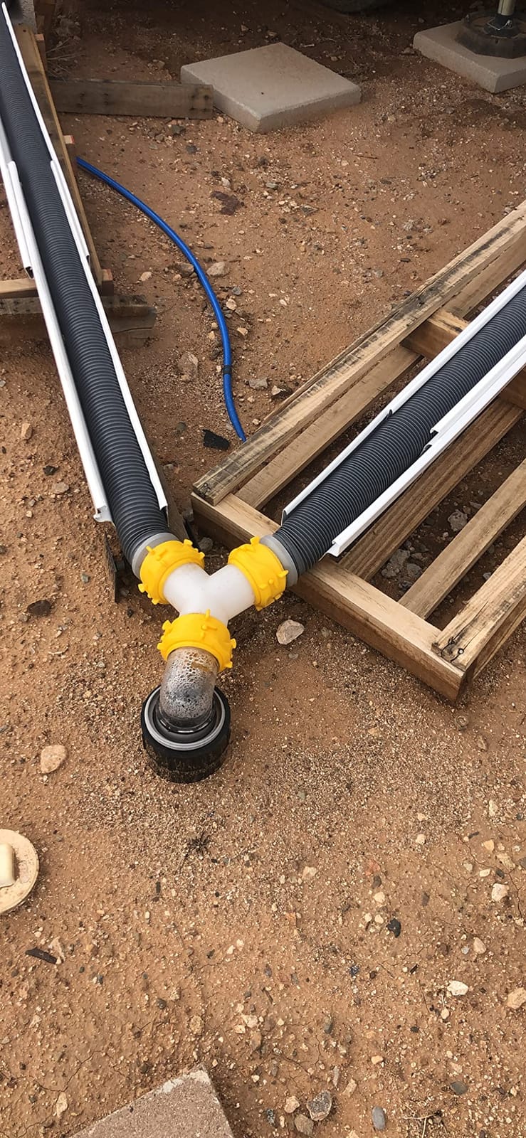 Camco Deluxe 20' Sewer Hose Kit with Swivel Fittings and Wye Connector - Ready To Use Kit Complete with Sewer Wye and Elbow Fittings, Hoses, and Storage Caps (39666) customer photo 2