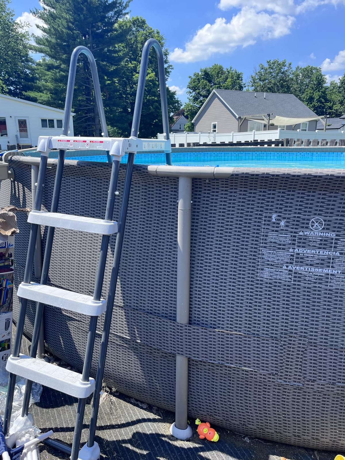 Intex 28076E Deluxe Pool Ladder with Removable Steps for Intex Pools with Wall Height of 48 Inch customer photo 2