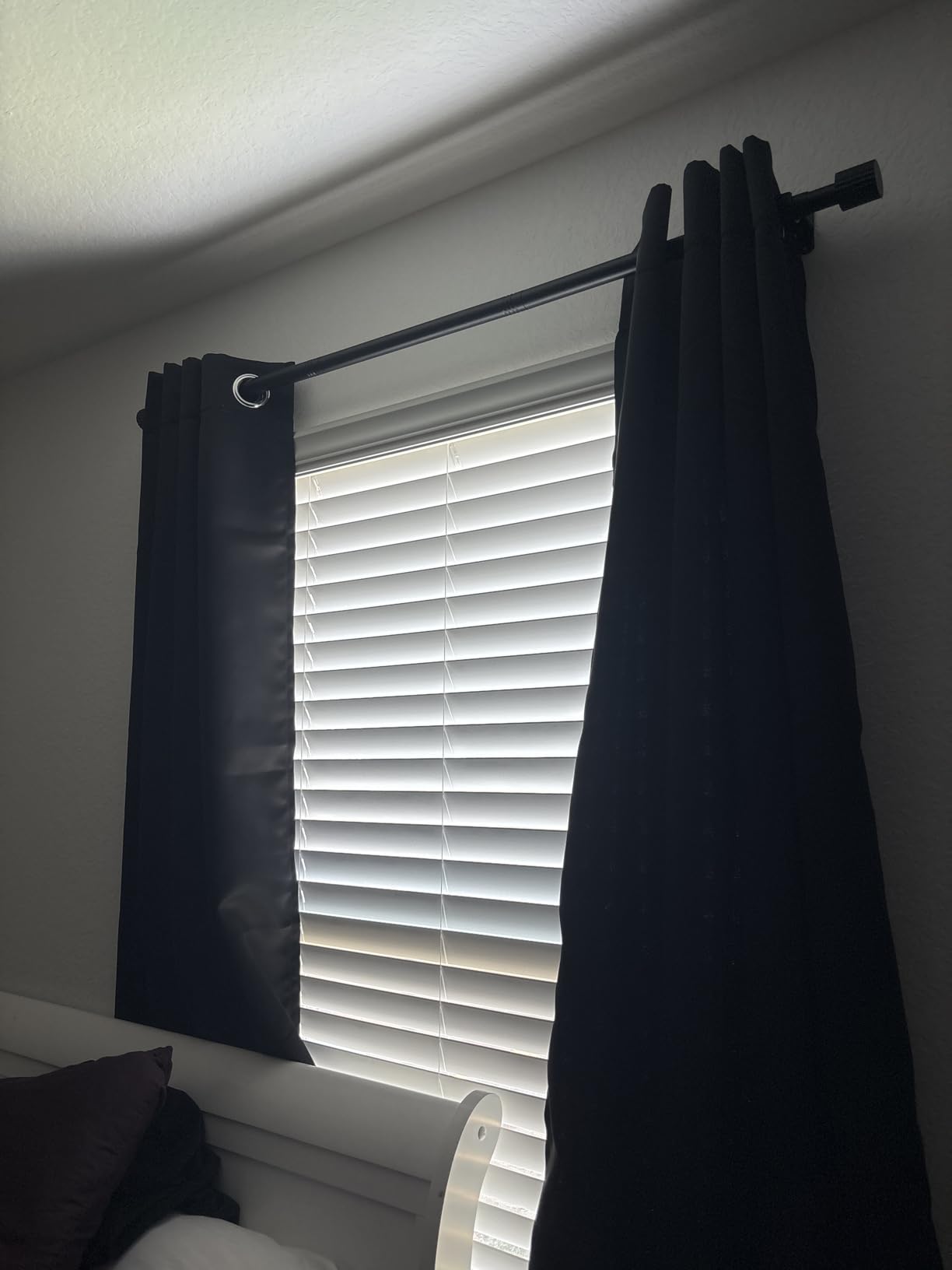 LEMOMO Blackout Curtains 52 x 84 inches Long Black Curtains Set of 2 Panels Thermal Insulated Room Darkening Curtains for Bedroom customer photo 1