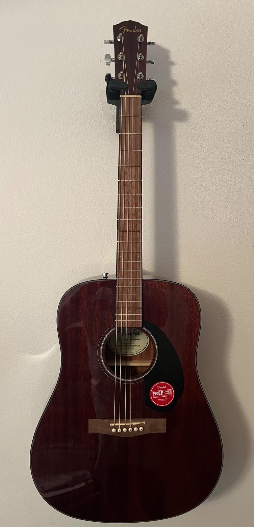 Fender CD-60S Dreadnought Acoustic Guitar, All-Mahogany, 2-Yr Warranty | CD-60S Dreadnought Classic Design with Rounded Walnut Fingerboard, Glossed Finish, All-Mahogany Construction customer photo 2