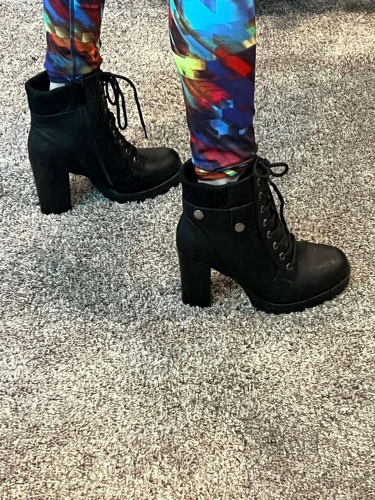 DREAM PAIRS Women's Lace up Combat Ankle Booties Shoes customer photo 1