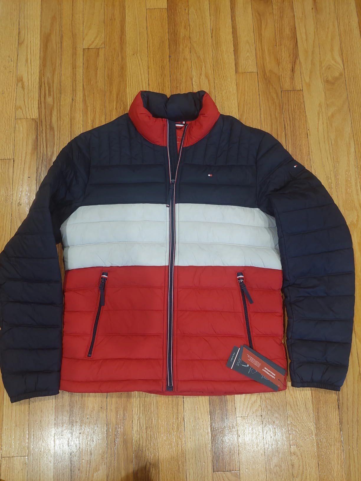 Tommy Hilfiger Mens Embroidered Logo Puffer Jacket customer photo 2