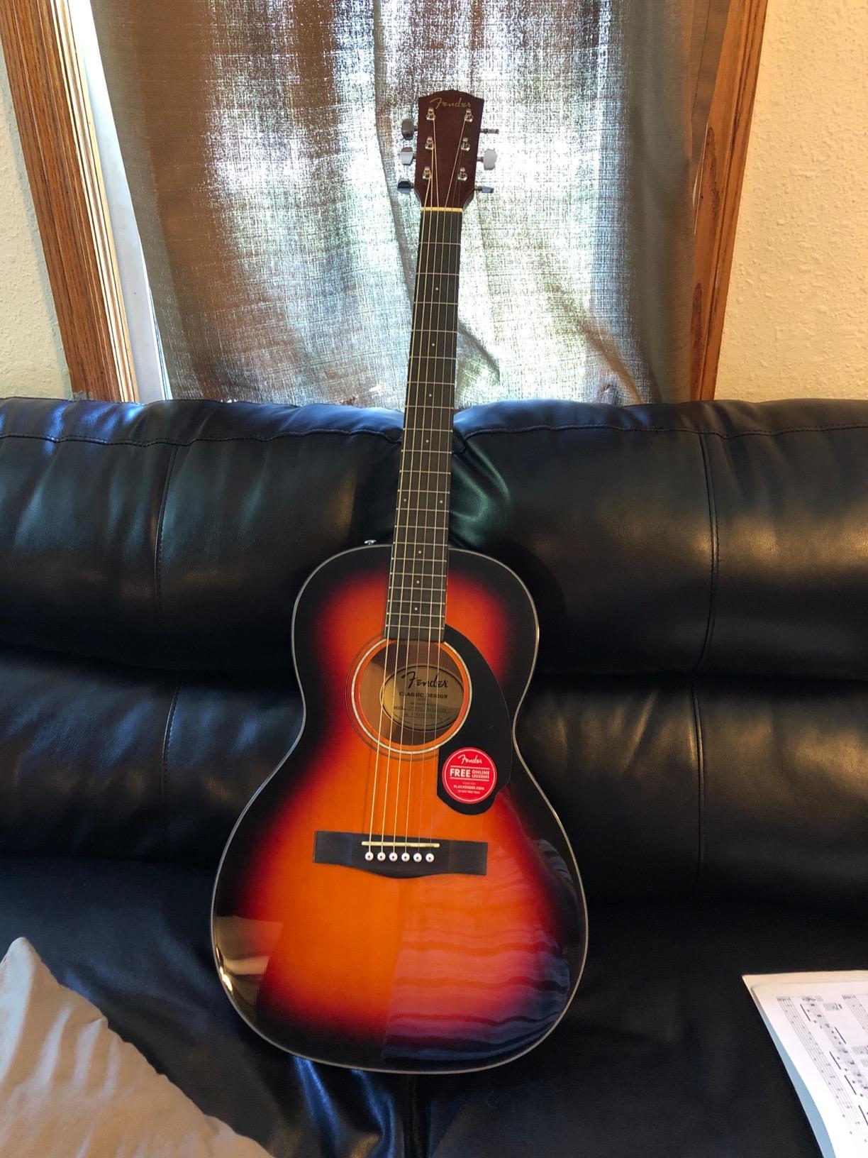 Fender CP-60S Parlor Acoustic Guitar, with 2-Year Warranty, 3-Color Sunburst customer photo 2