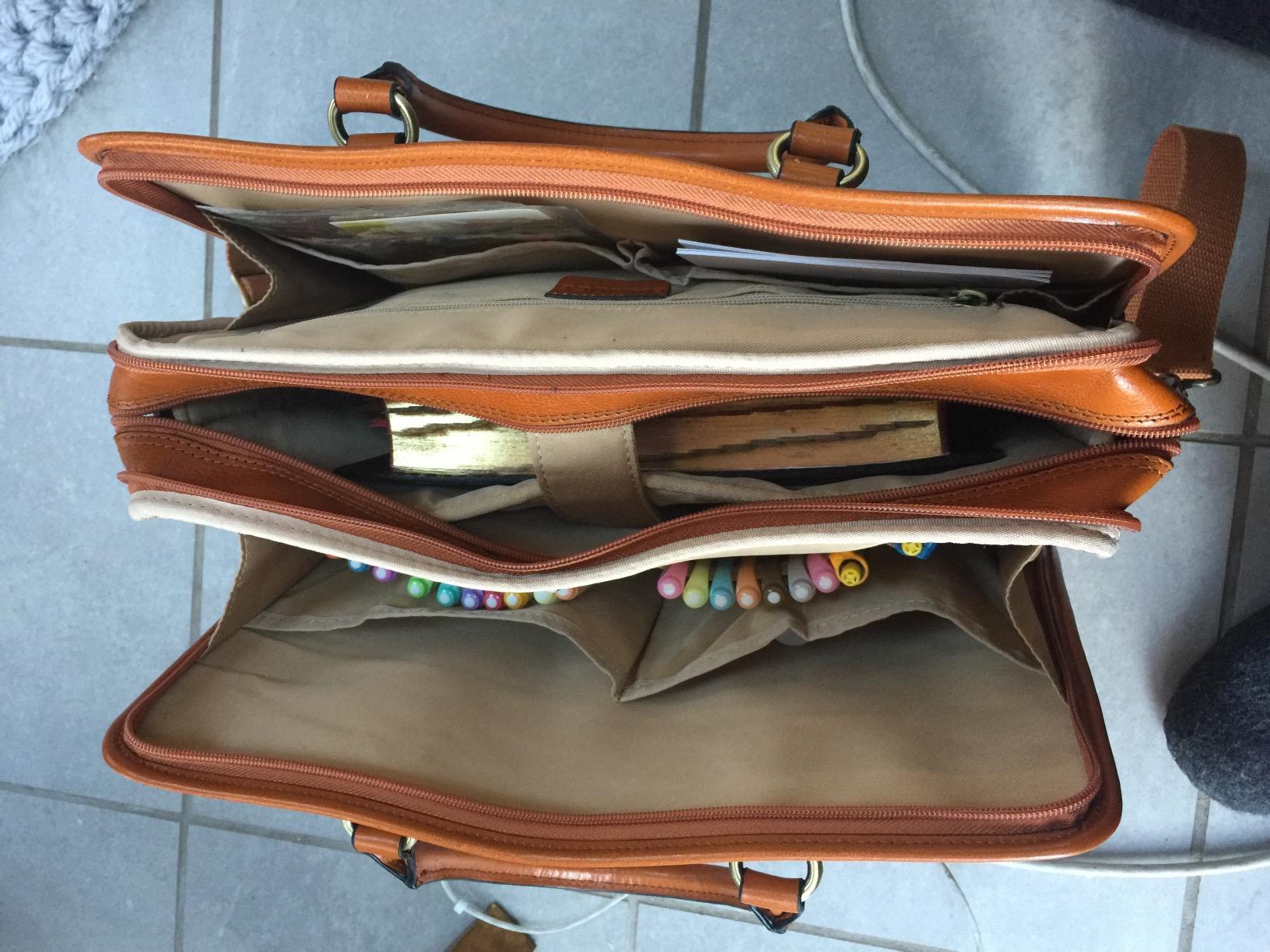 Banuce Italian Full Grain Leather Briefcase for Women Fits 15.6