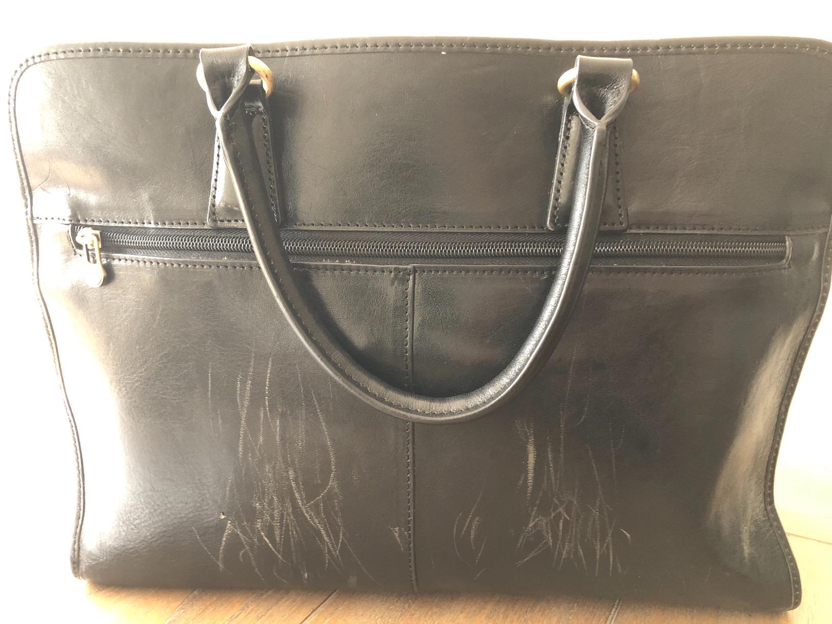 Banuce Italian Full Grain Leather Briefcase for Women Fits 15.6