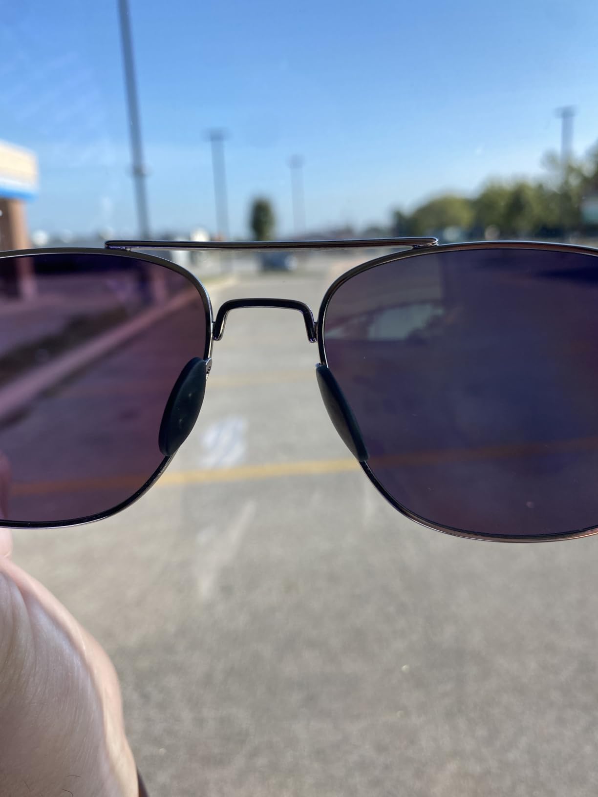 Men's Military Style Polarized Pilot Aviator Sunglasses Bayonet Temples customer photo 1