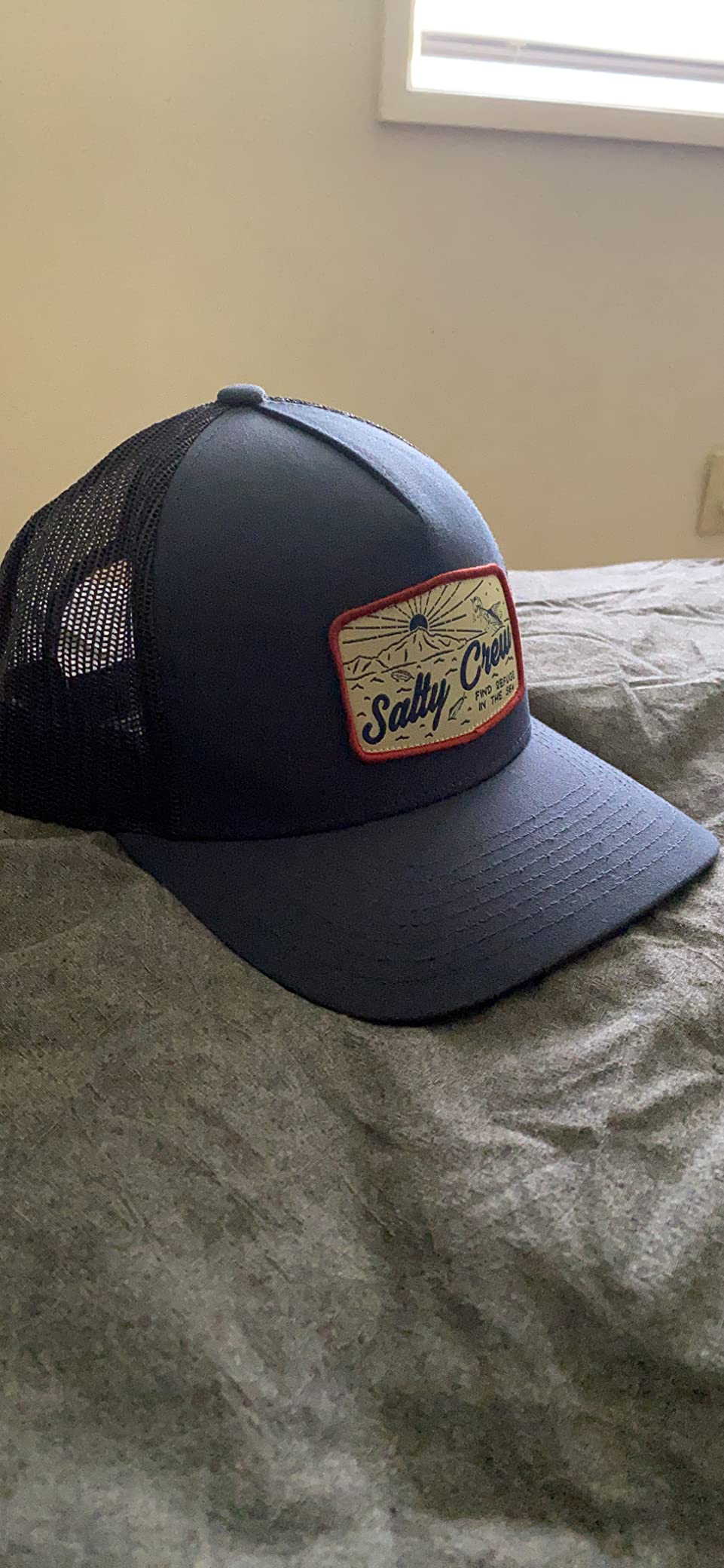 Salty Crew Men's Graphic Logo Retro Trucker Hat - Unisex Adjustable Baseball Hat for Adults - Premium Cotton customer photo 2