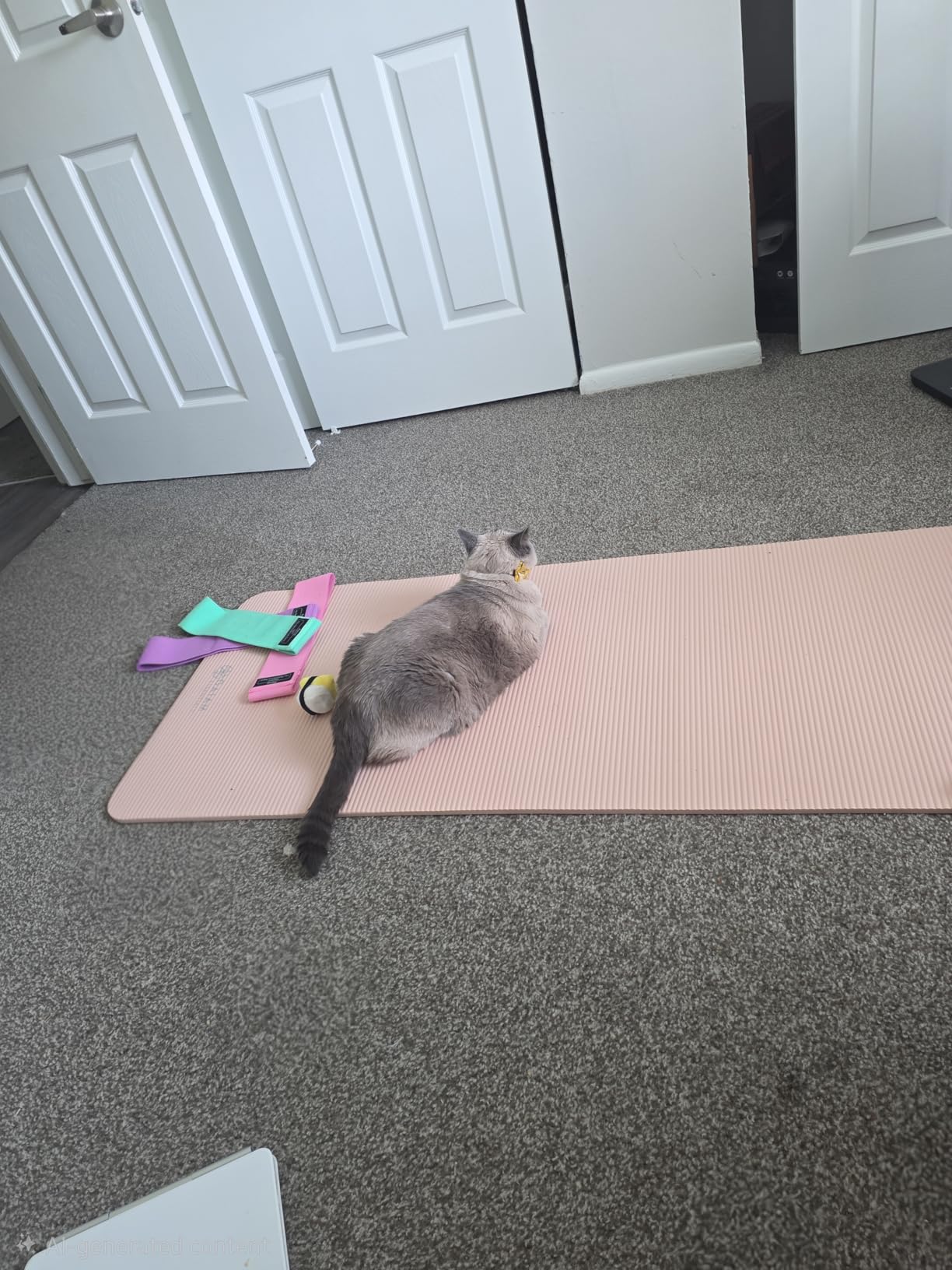 Gaiam Thick Yoga Mat, Exercise & Fitness Mat with Easy-Cinch Carrying Strap | Non-Slip NBR Foam customer photo 2