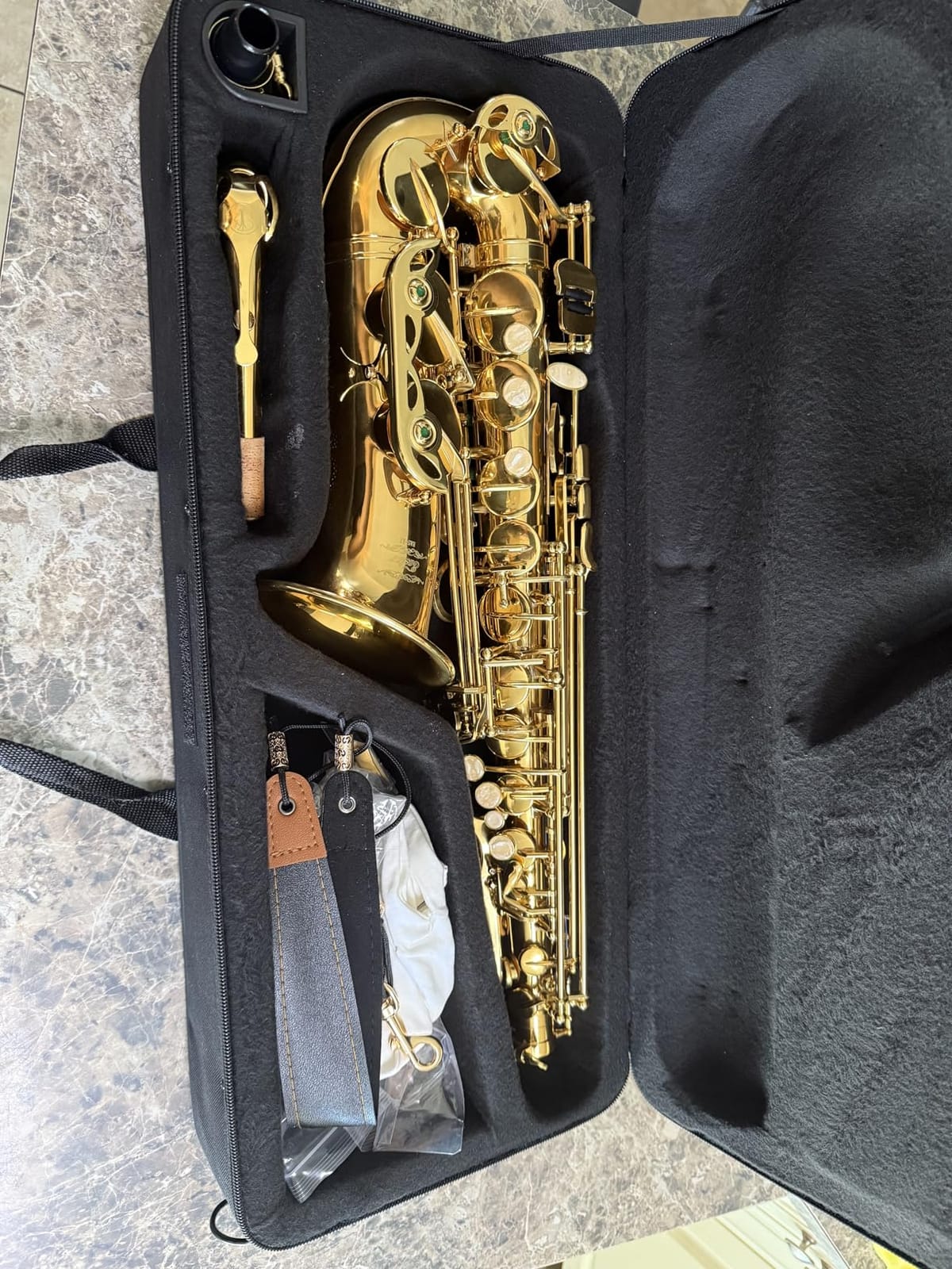 Eastar Alto Saxophone Beginner Student Eb Sax, Golden Full Kit, AS-II customer photo 2