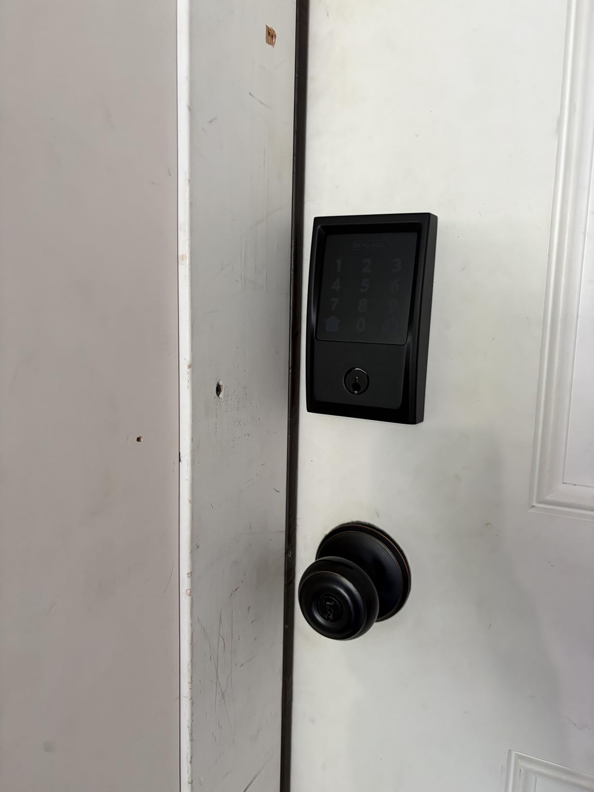 Schlage Encode Smart WiFi Deadbolt Lock with Century Trim, Matte Black | Keyless entry door lock, Touchscreen keypad, App control, Alexa, Google Home, Ring & Airbnb compatible, Certified security customer photo 1