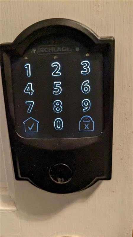 Schlage Encode Smart WiFi Deadbolt Lock with Century Trim, Matte Black | Keyless entry door lock, Touchscreen keypad, App control, Alexa, Google Home, Ring & Airbnb compatible, Certified security customer photo 2