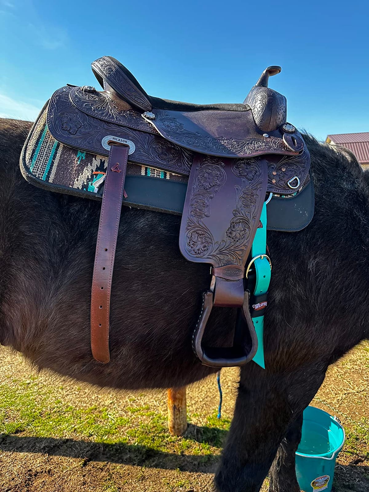 HILASON Western Draft Horse Trail Pleasure American Leather Saddle customer photo 2