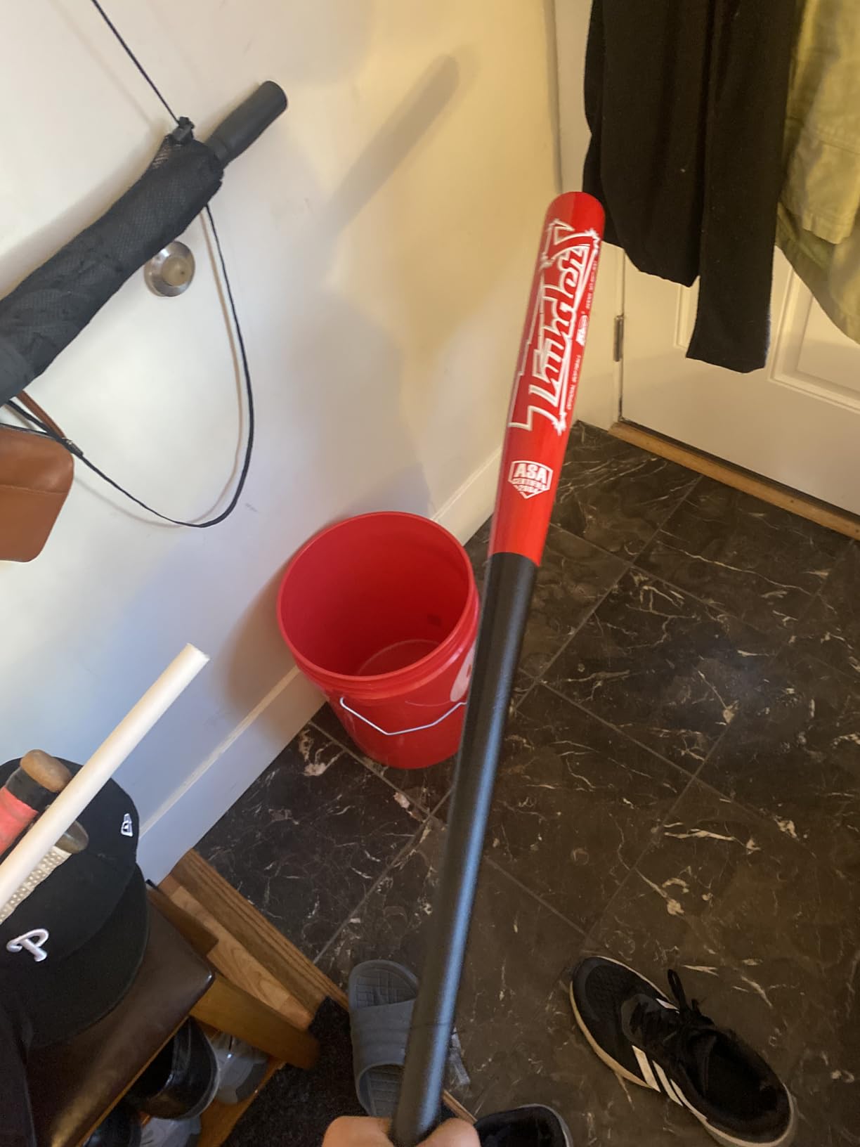 Brett Bros. Thunder Bamboo/Maple Wood ASA Slow Pitch Softball Bat: SST500 Black/Blue customer photo 1
