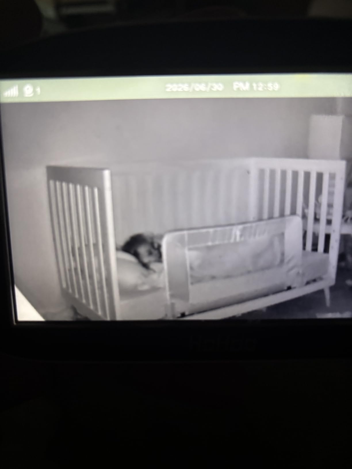 Hiccapop Convertible Crib Bed Rail for Toddlers, Crib Rail Guard, Gray customer photo 1